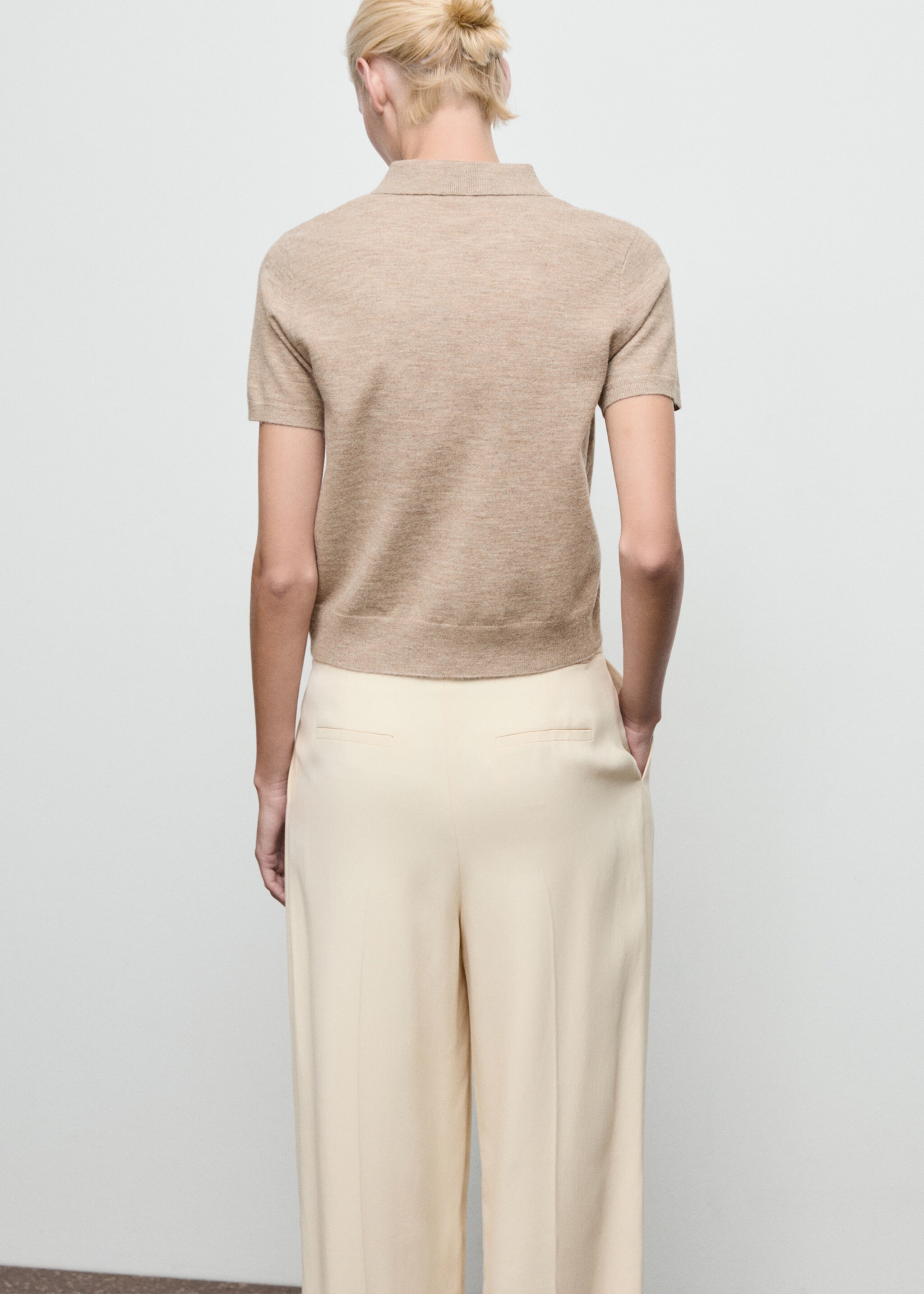 Pull-over losanges col polo - Verso de l’article, Marron moyen. Ref: 17005816-00.