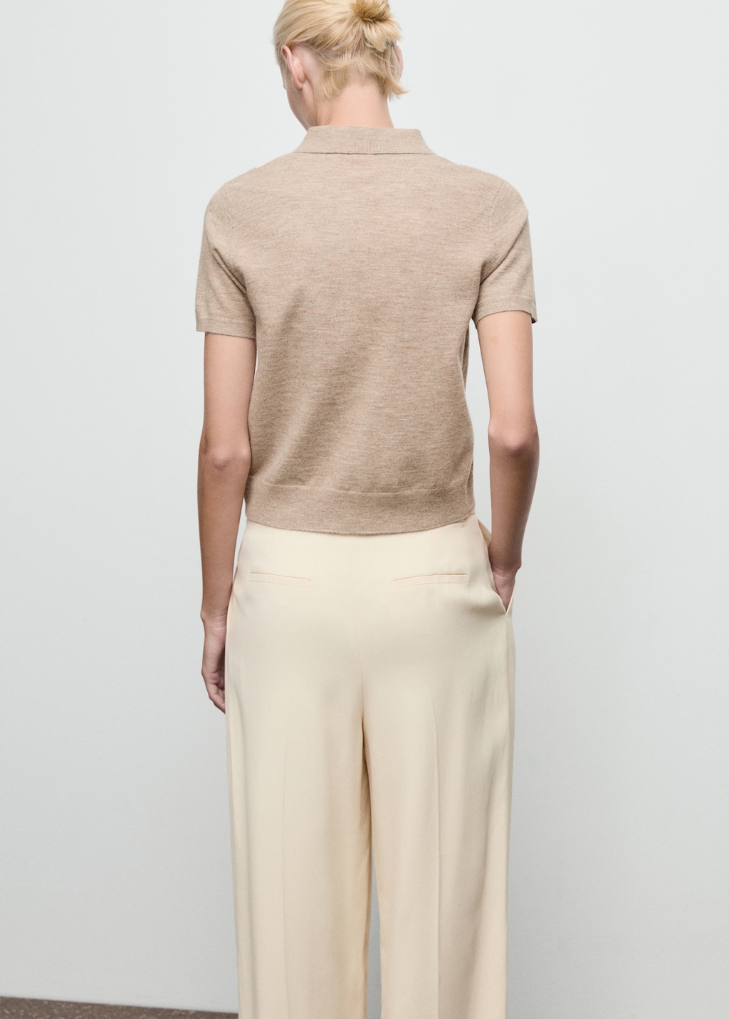 Argyle polo neck sweater