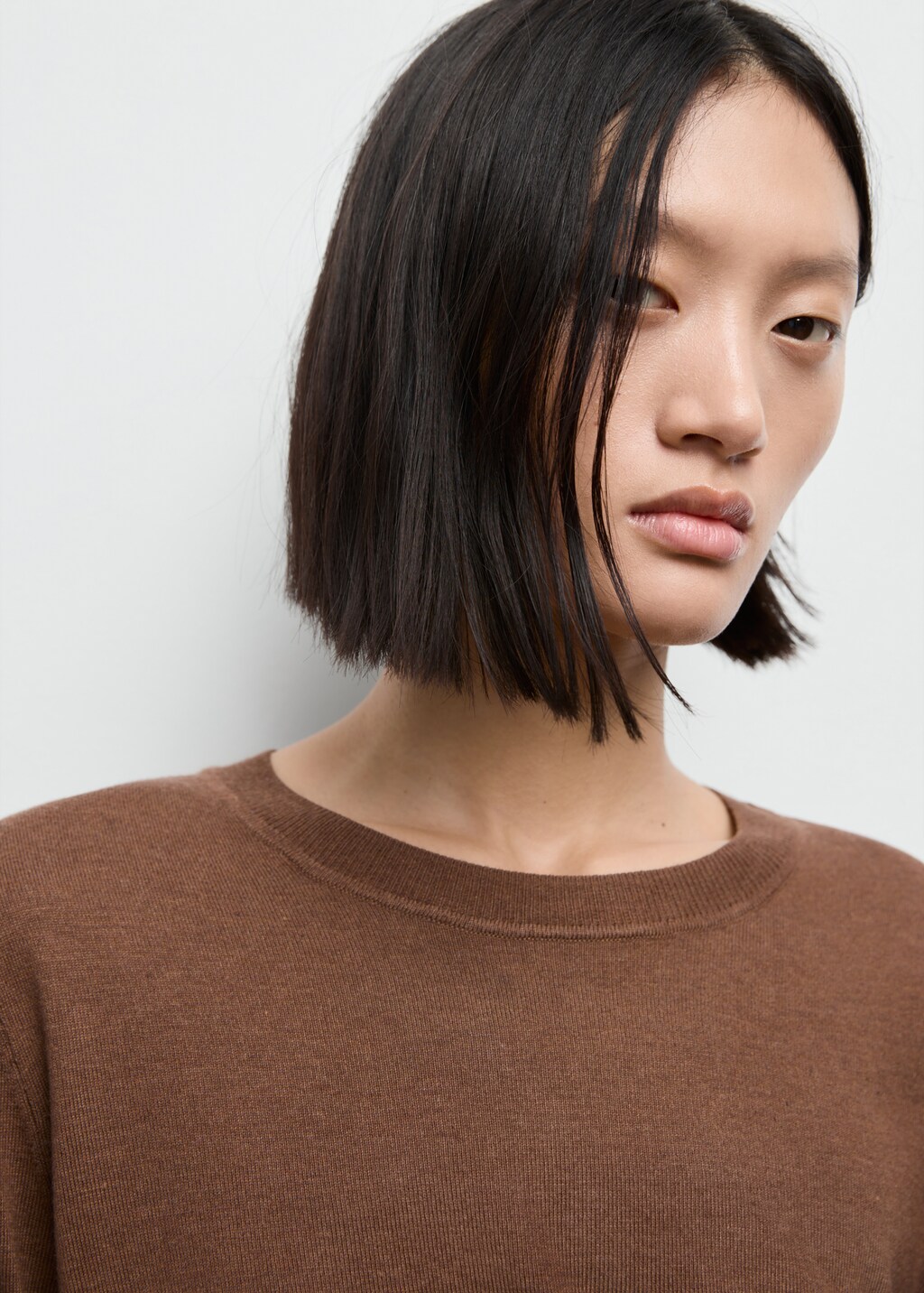 Mango Fine-knit crew-neck sweater