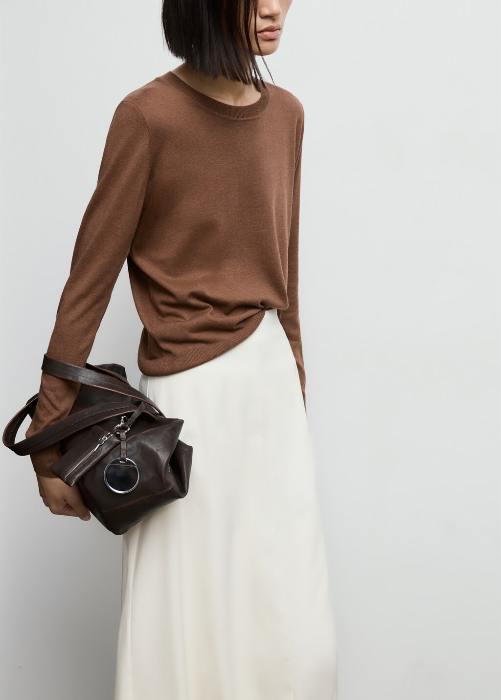 Mango Fine-knit crew-neck sweater