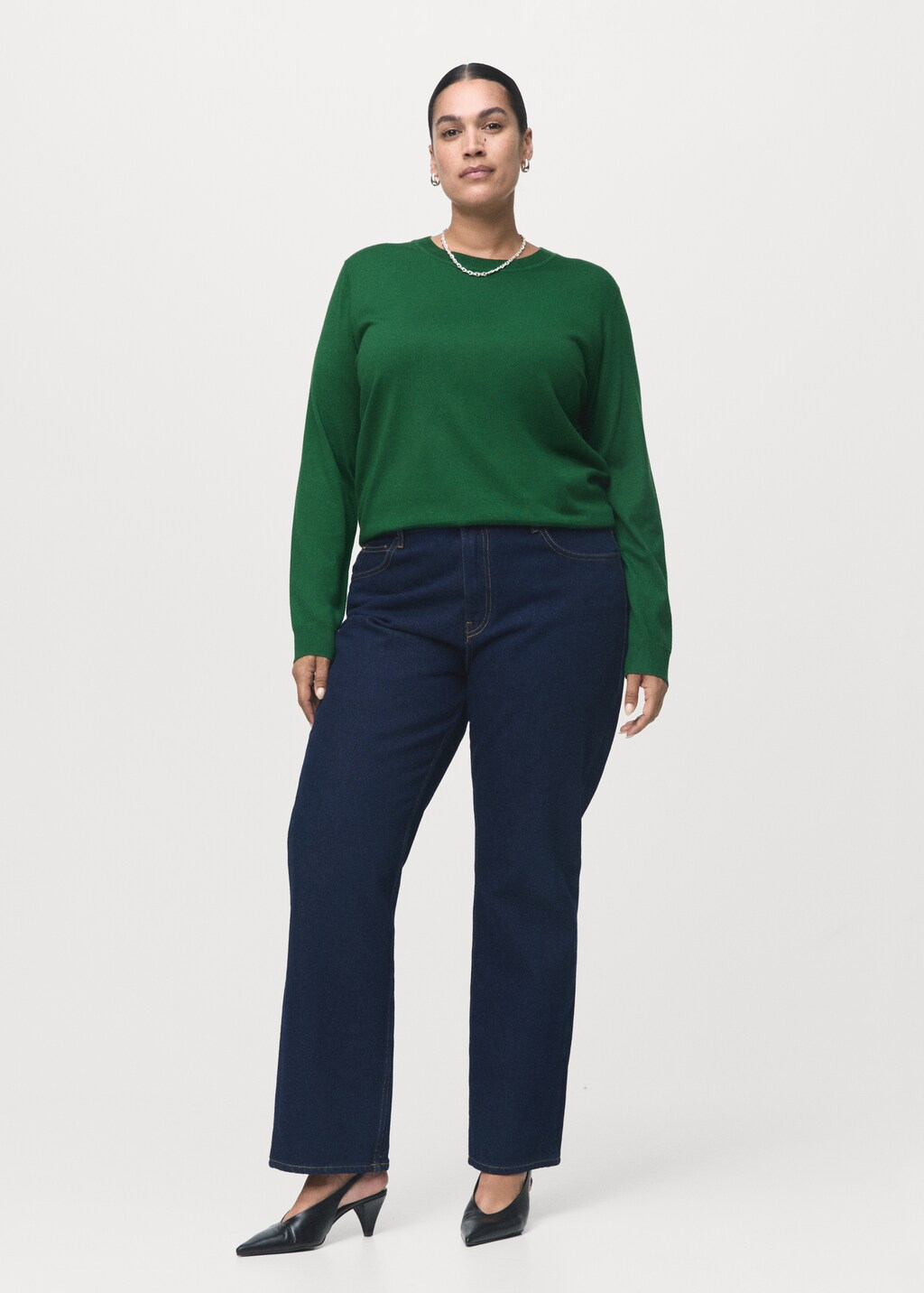 Mango Fine-knit crew-neck sweater