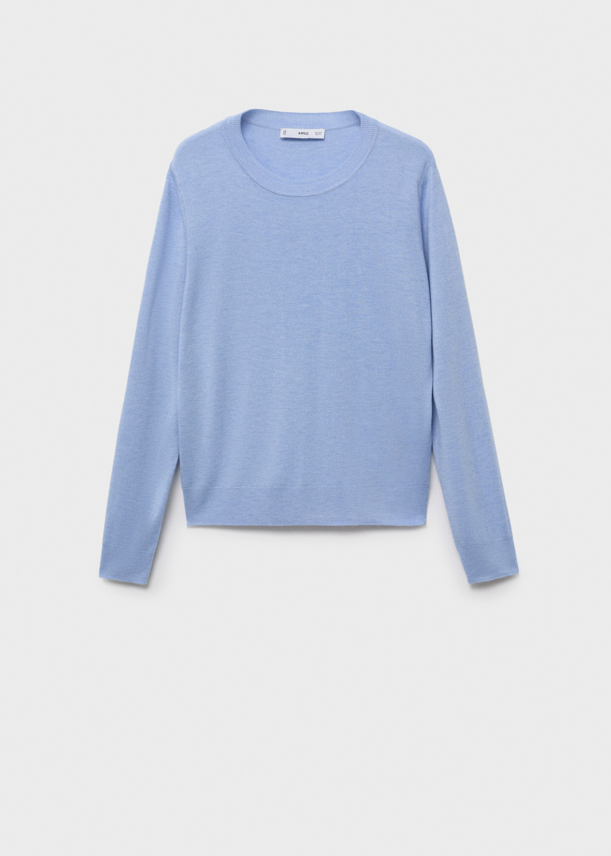 Pull-over maille fine col rond - Article sans modèle, Bleu ciel. Ref: 17005817-00.