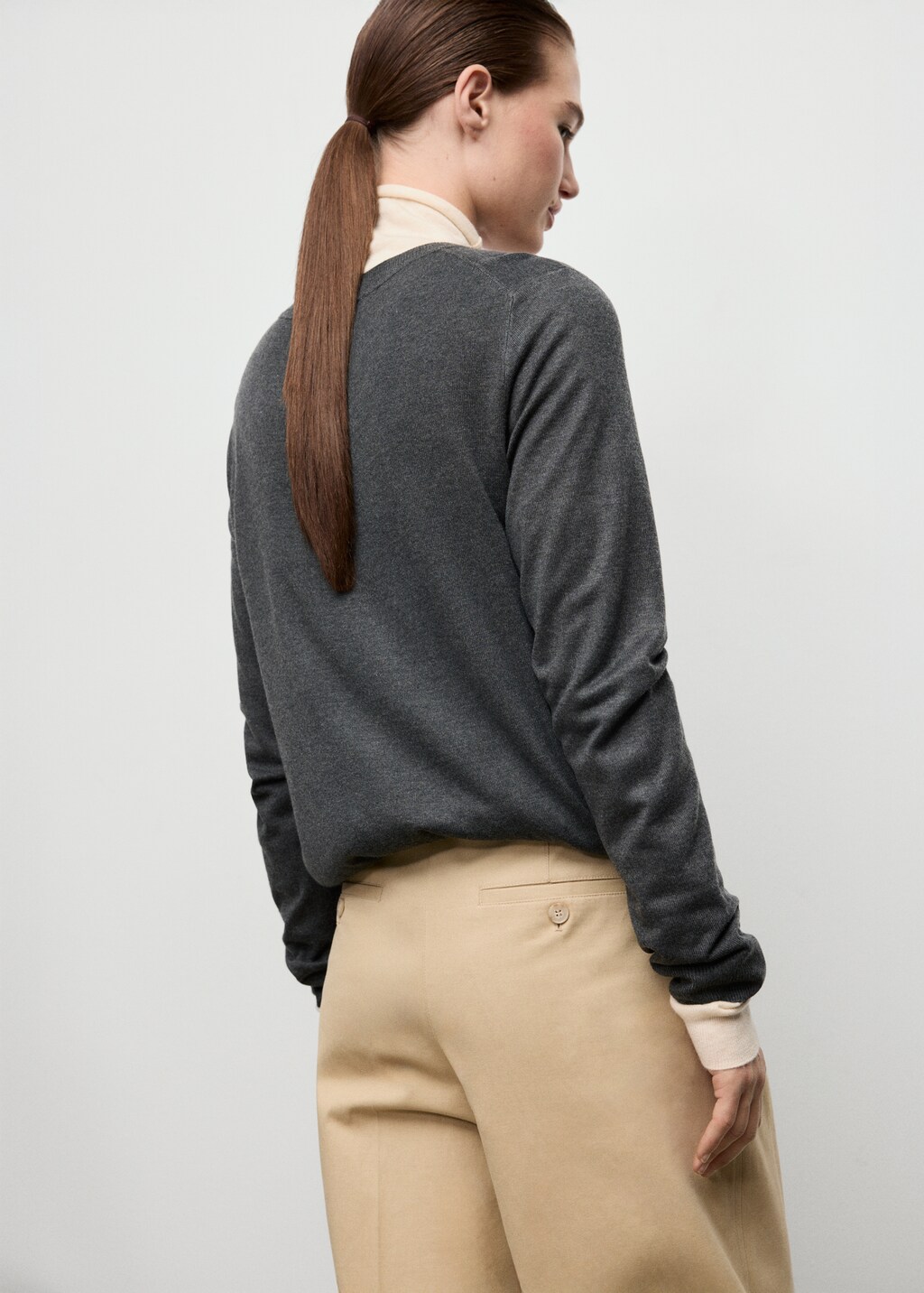 Mango Fine-knit crew-neck sweater
