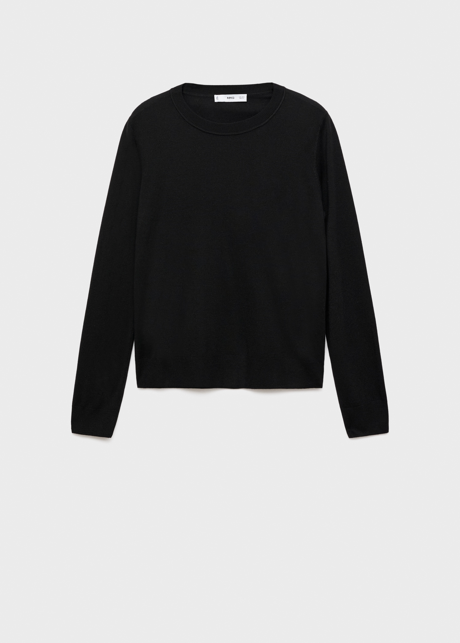 Fine-knit crew-neck sweater