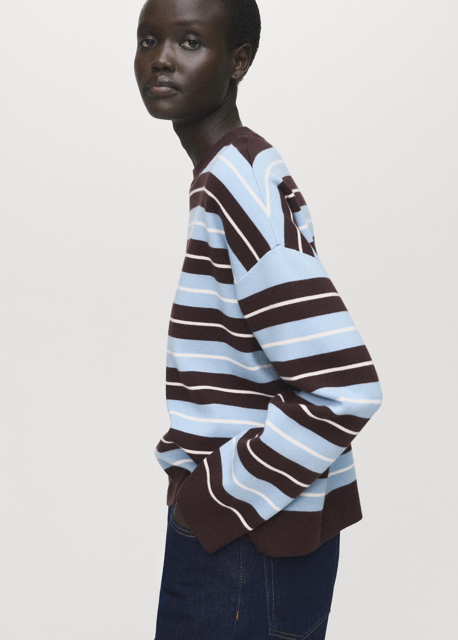 Oversized striped sweater Women MANGO Canada