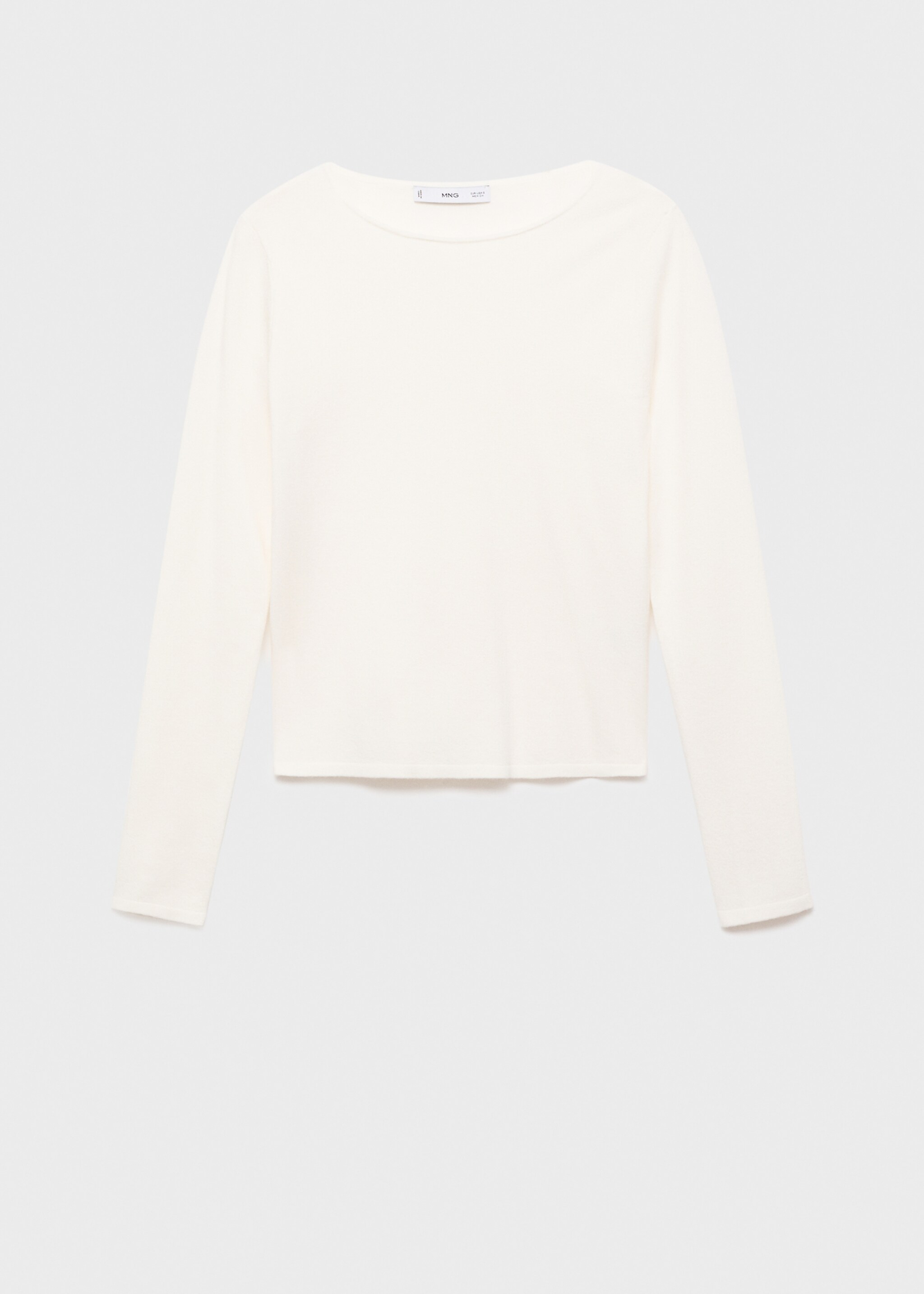 Long-sleeved fine-knit sweater - Article without model, Ecru. Ref: 17005819-00.