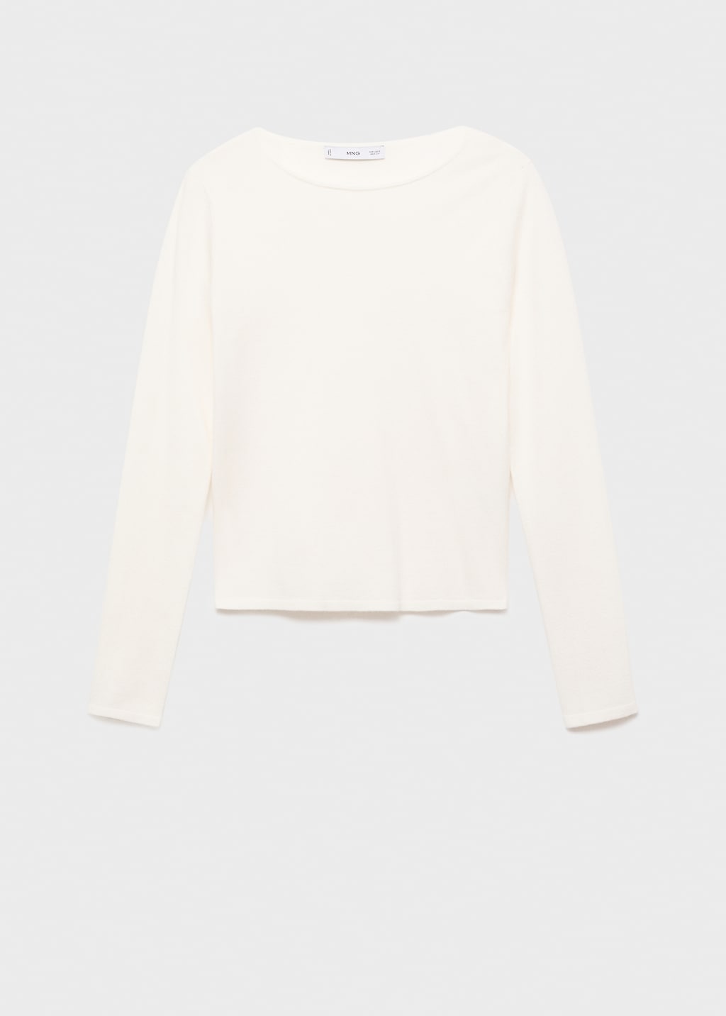 Long-sleeved fine-knit sweater