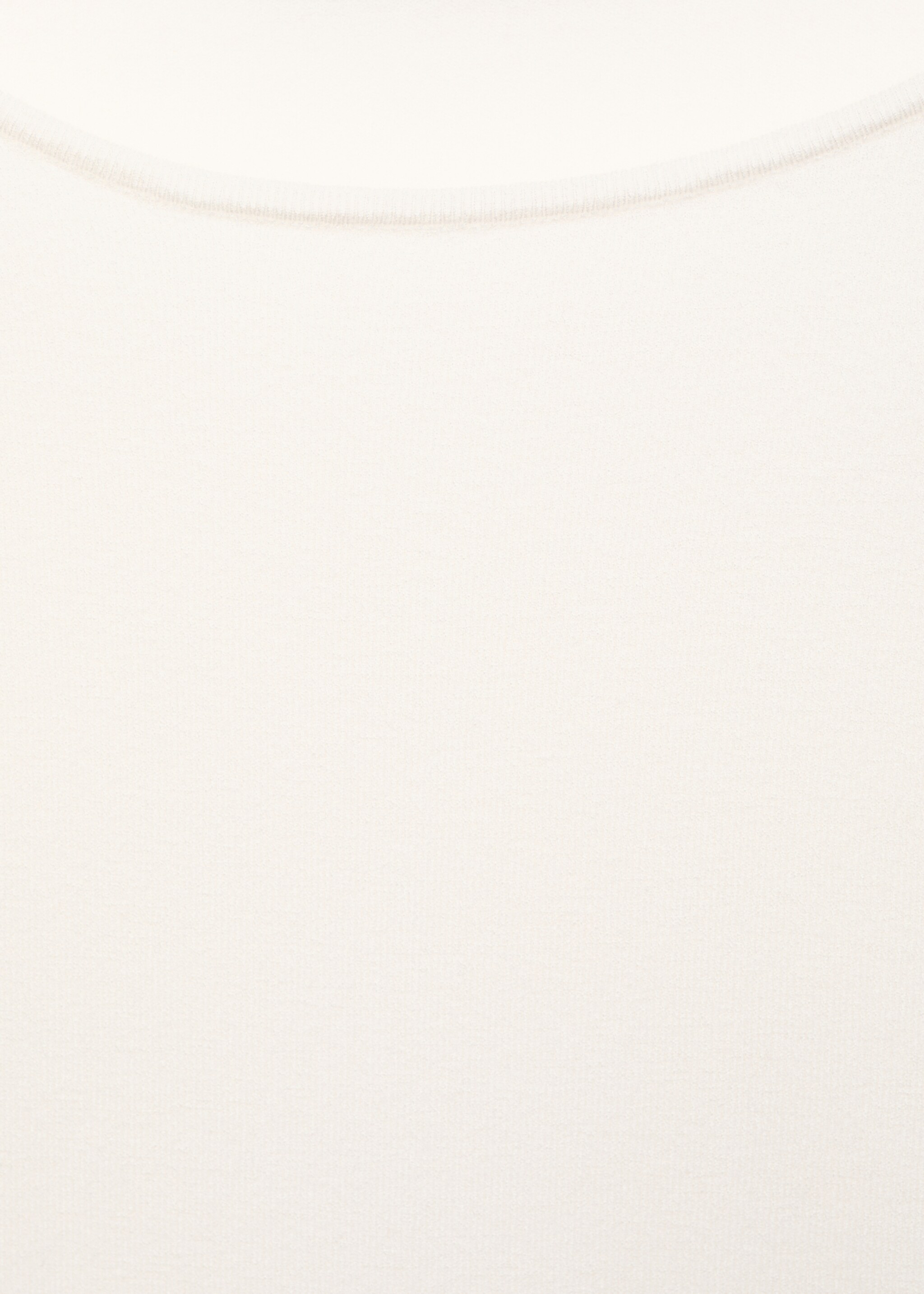 Long-sleeved fine-knit sweater - Details of the article 8, Ecru. Ref: 17005819-00.
