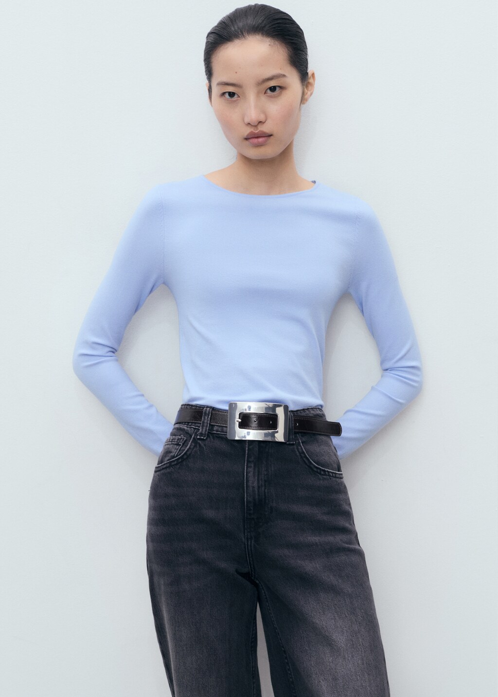 Mango Long-sleeved fine-knit sweater