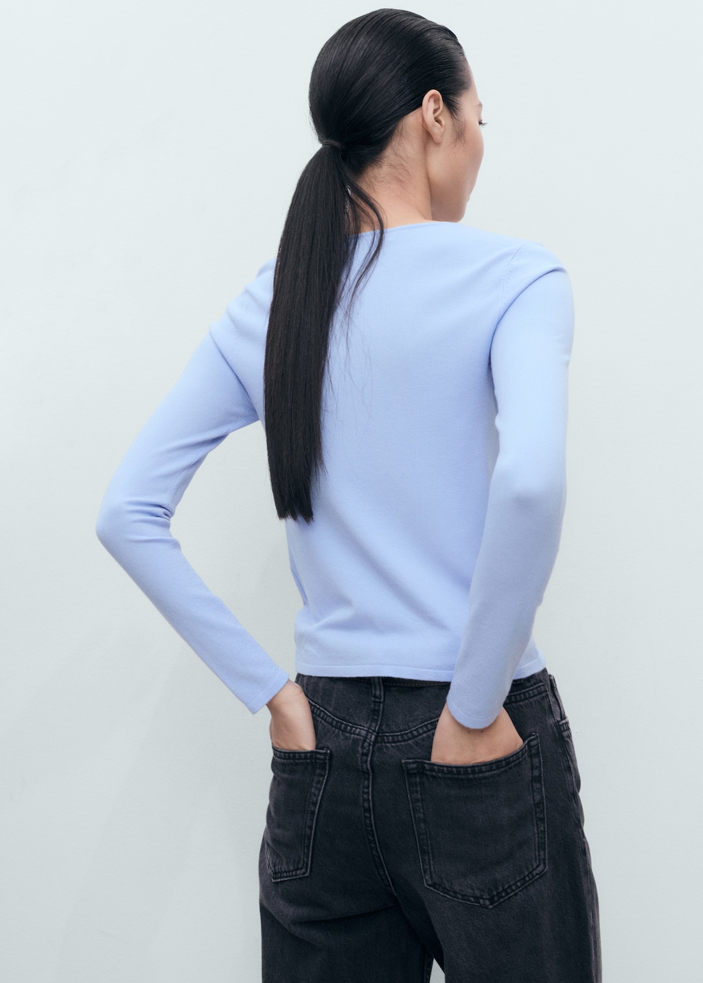Mango Long-sleeved fine-knit sweater