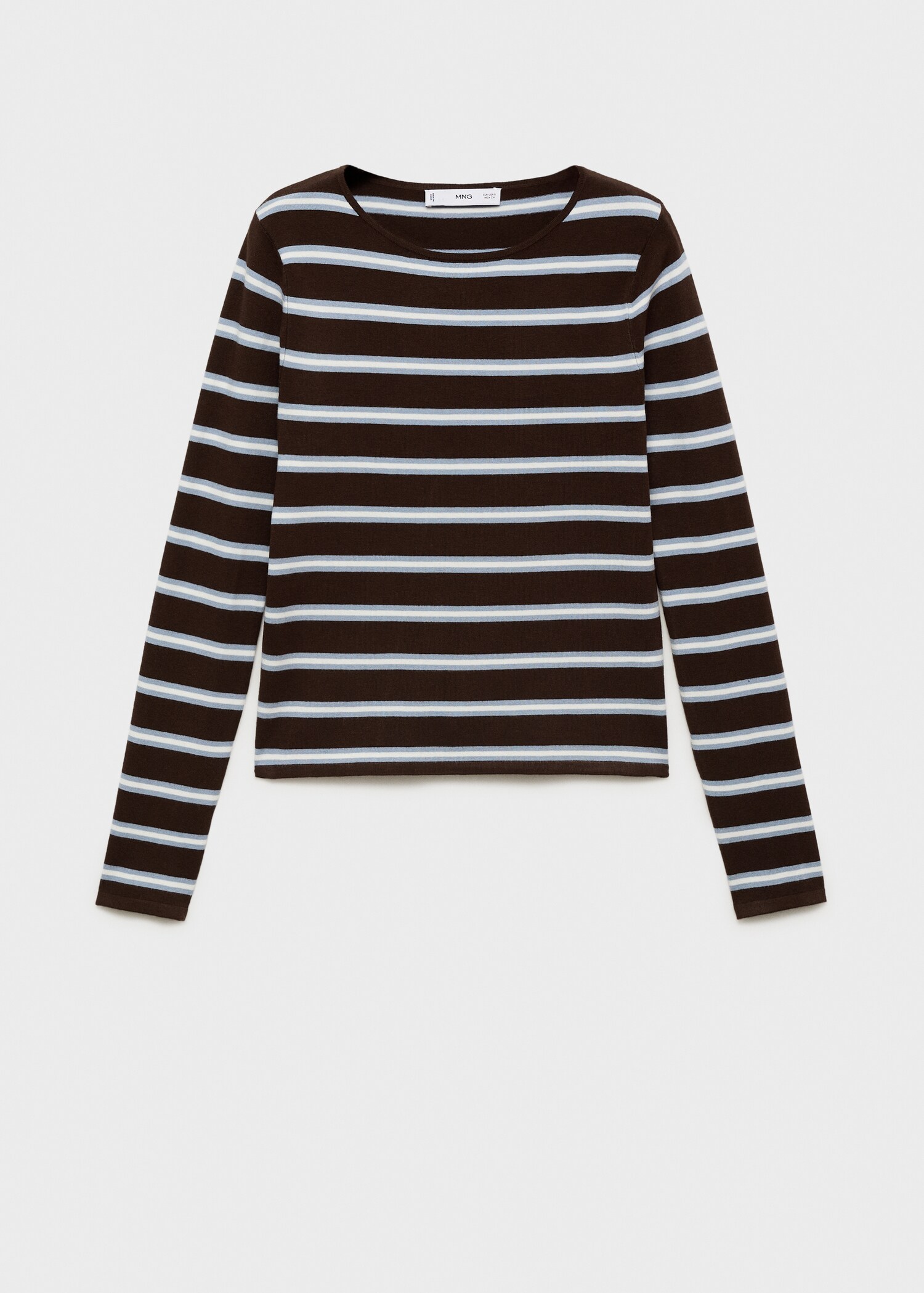 Striped fine knit sweater - Article without model