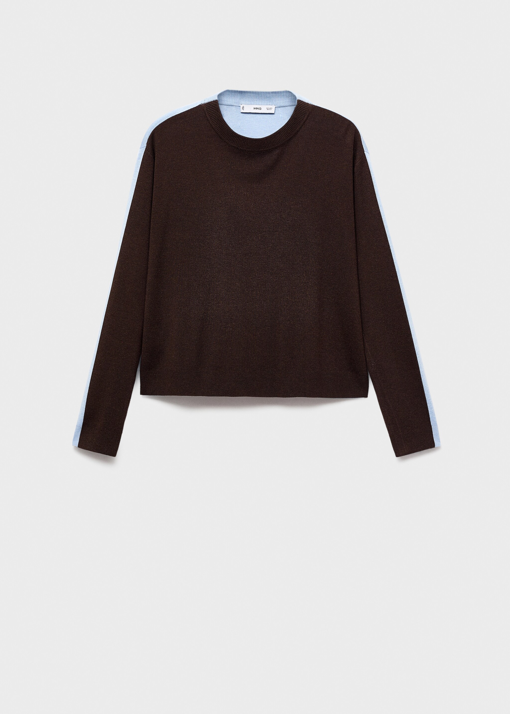 Combined-design sweater - Article without model, Brown. Ref: 17005821-00.
