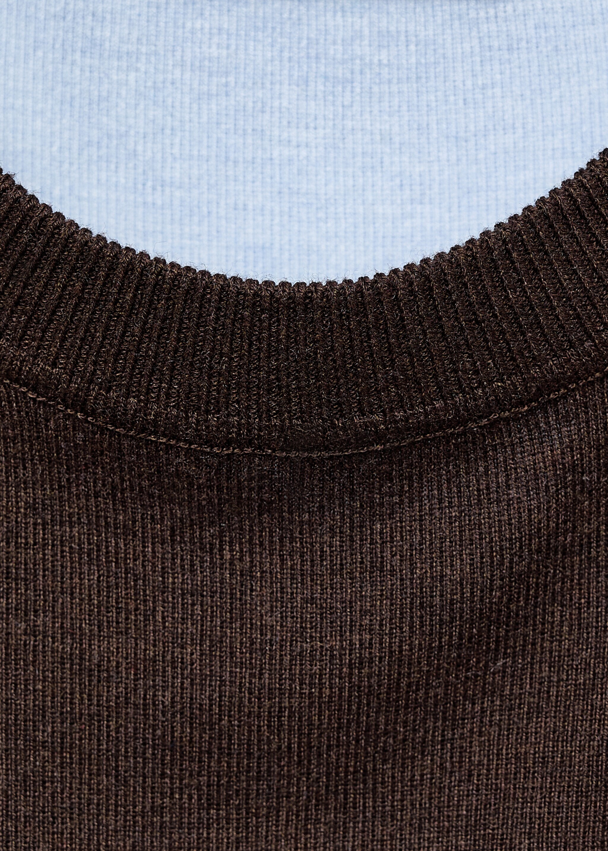 Combined-design sweater - Details of the article 8, Brown. Ref: 17005821-00.