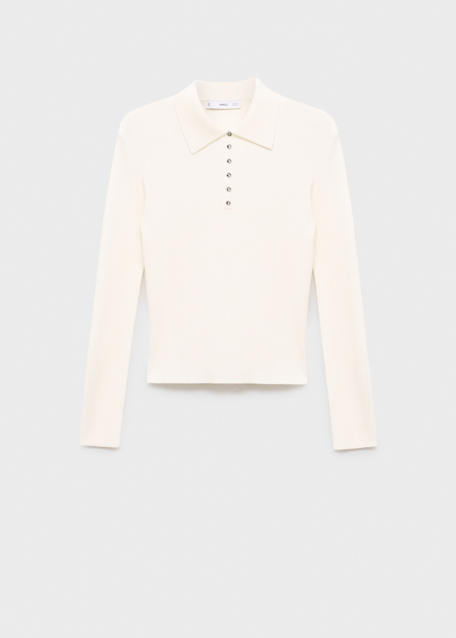 Jersey canalé cuello polo - Artículo sin modelo