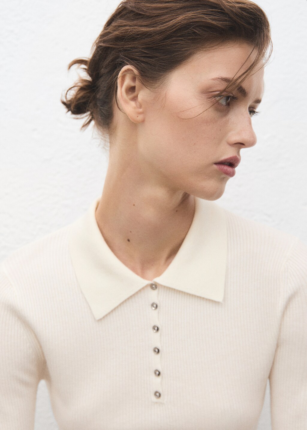 Mango Polo-neck ribbed sweater