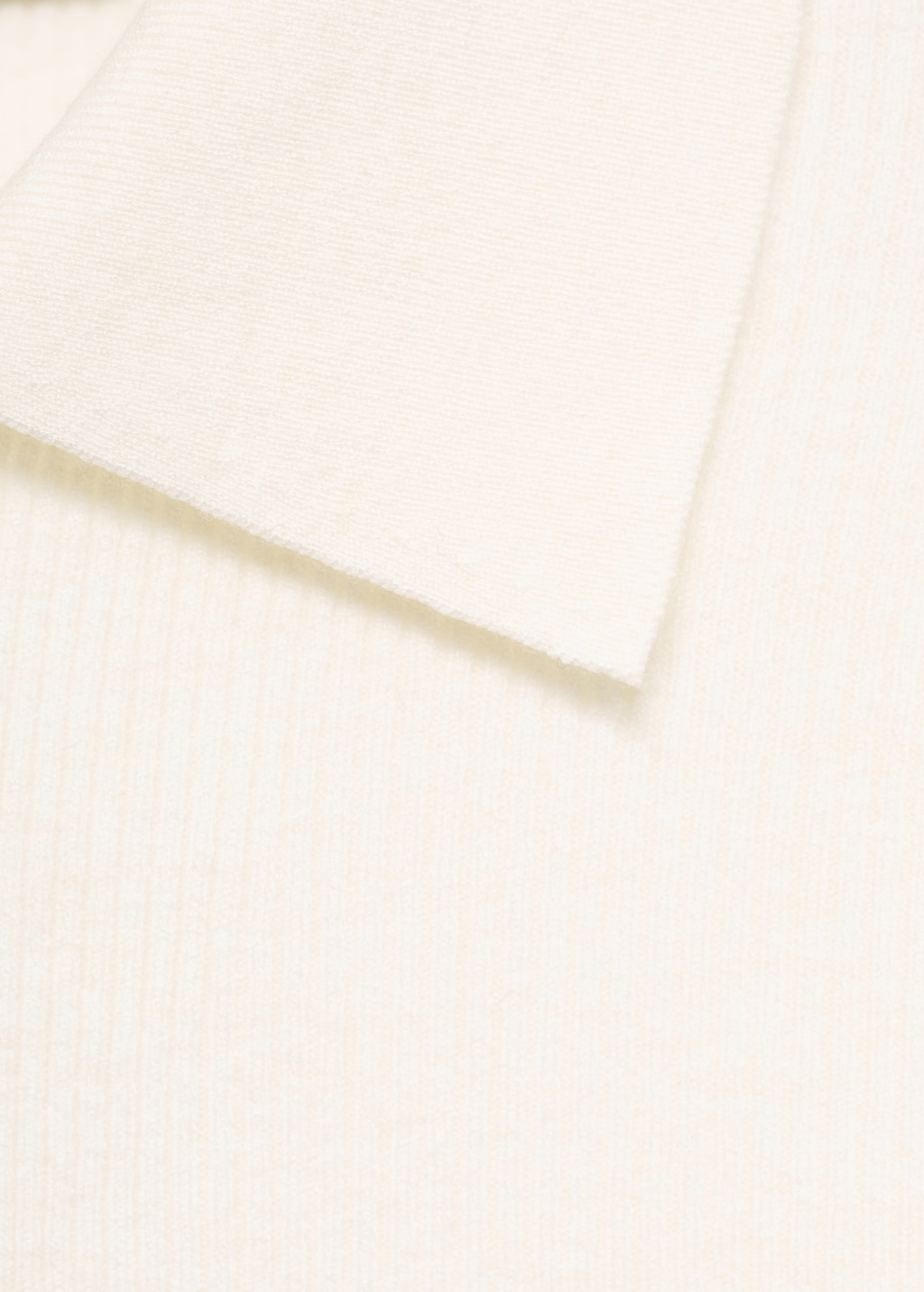Polo-neck ribbed sweater