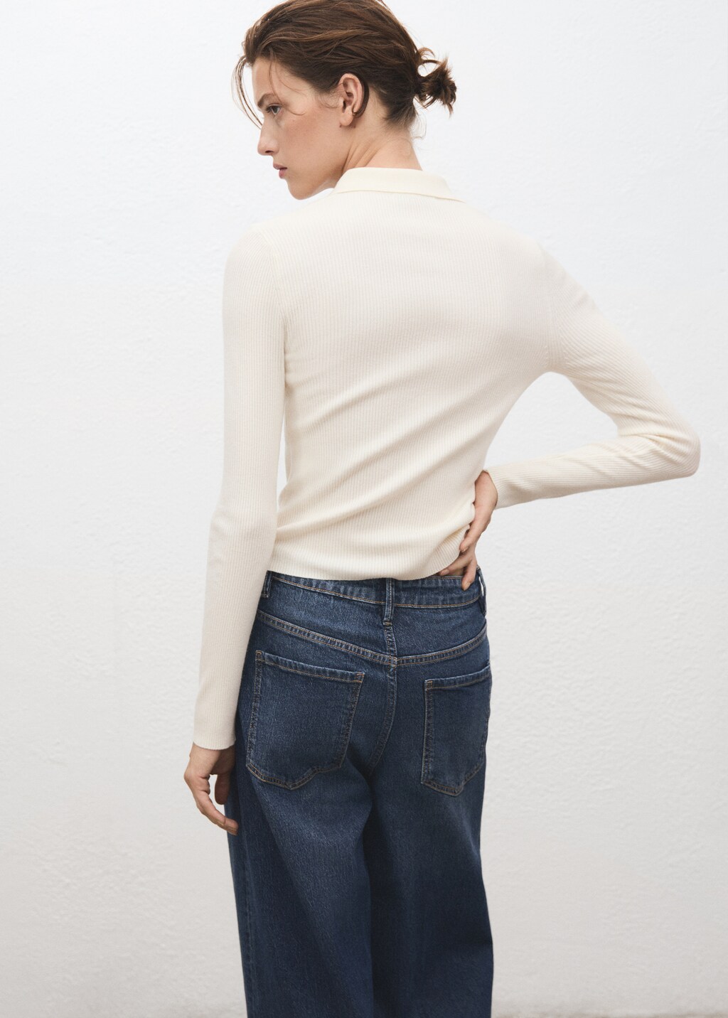 Mango Polo-neck ribbed sweater