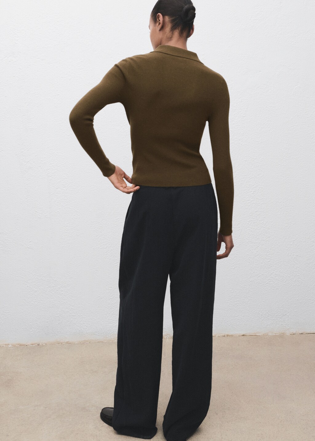 Mango Polo-neck ribbed sweater