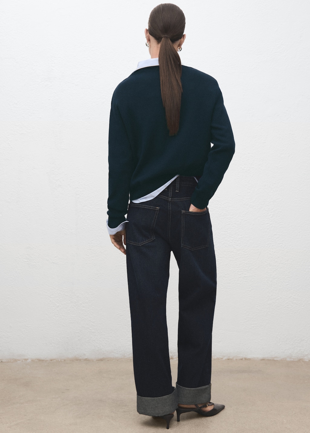 Mango Knitted wool blend sweater