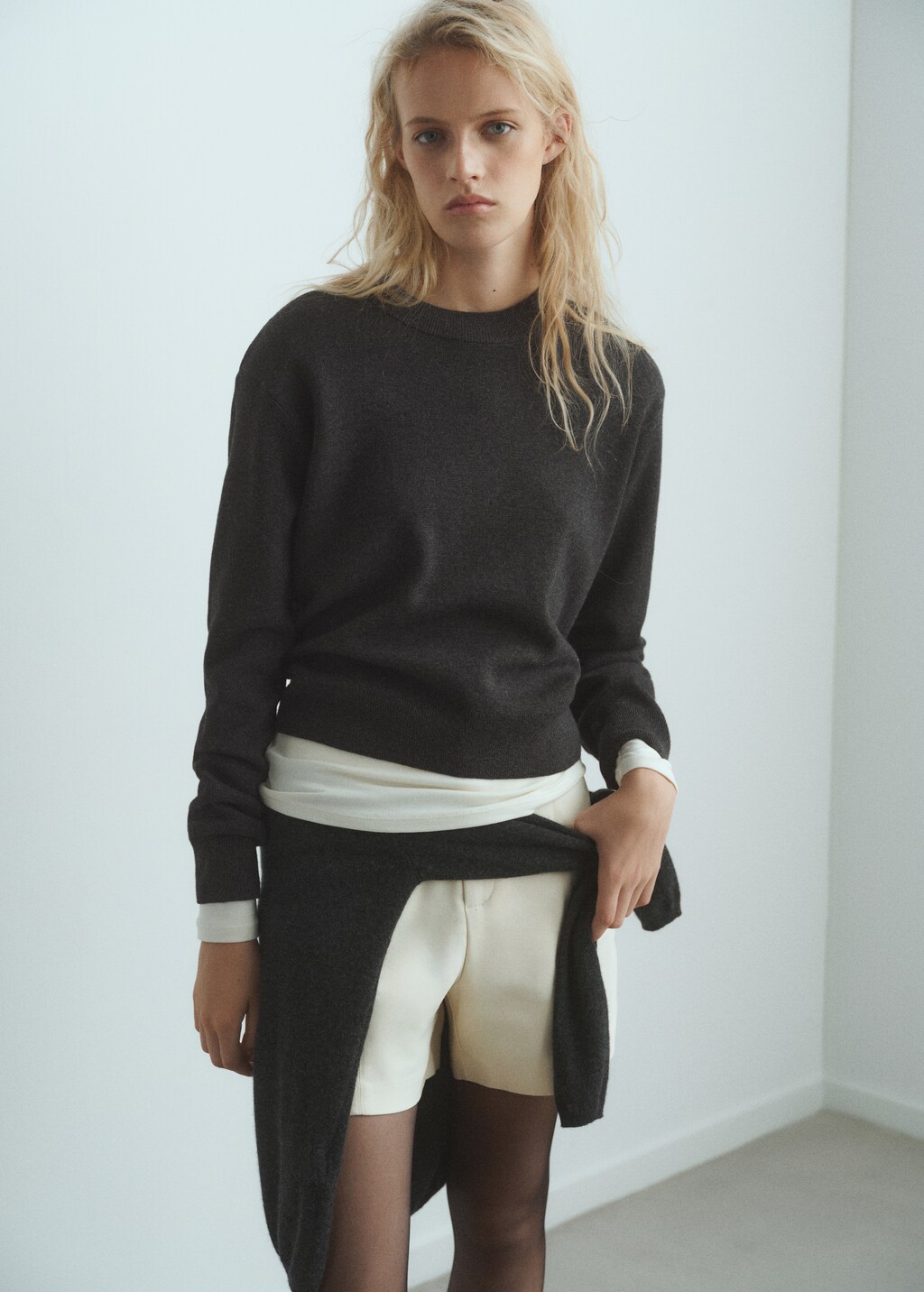 Mango Knitted wool blend sweater