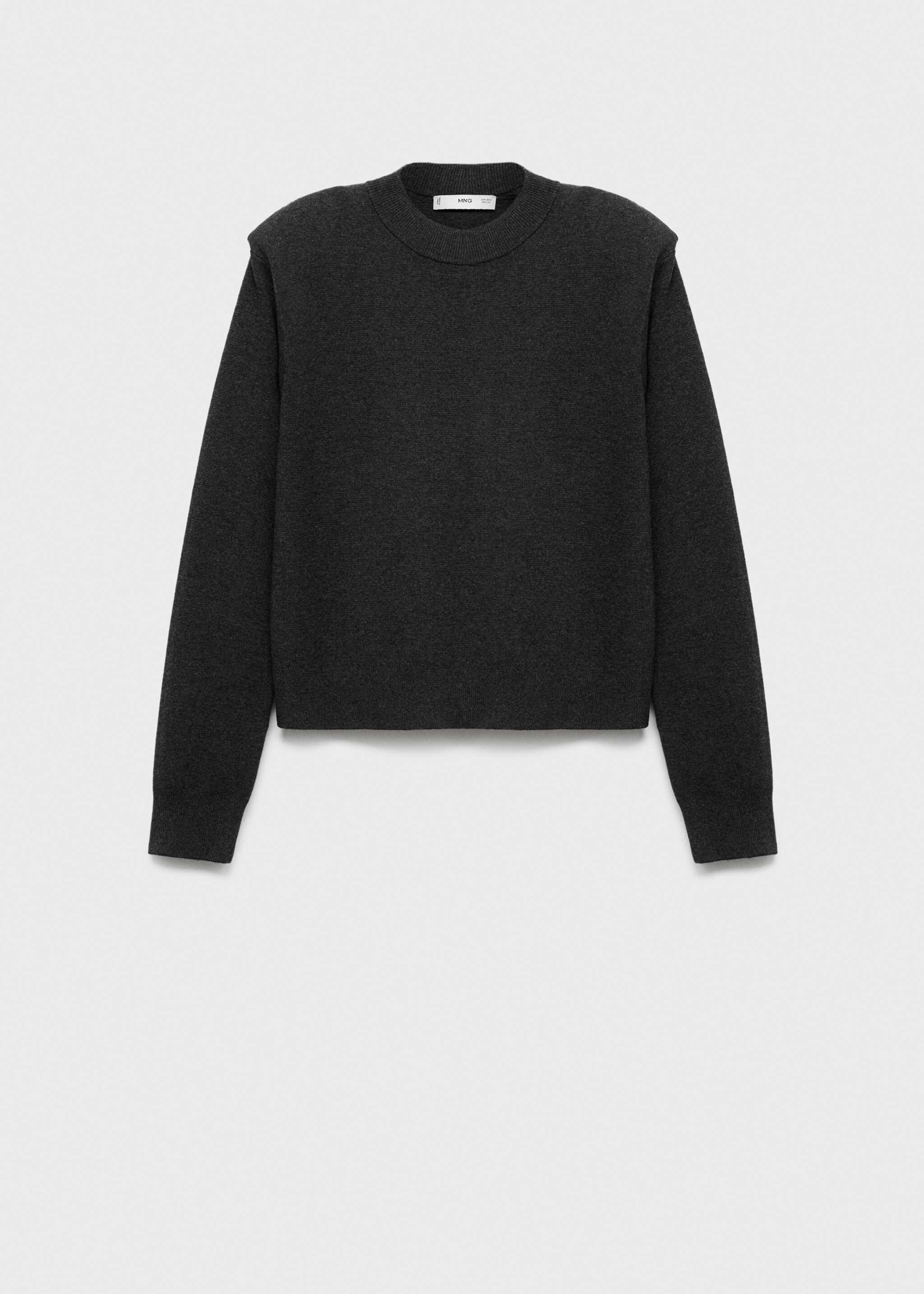 Knitted wool blend sweater - Article without model, Dark Heather Grey. Ref: 17005823-00.