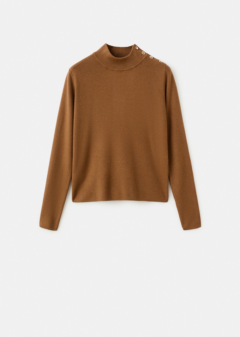 Mango Perkins-neck sweater with button