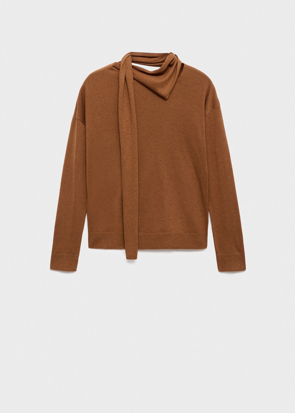 Mango Fine-knit sweater with scarf