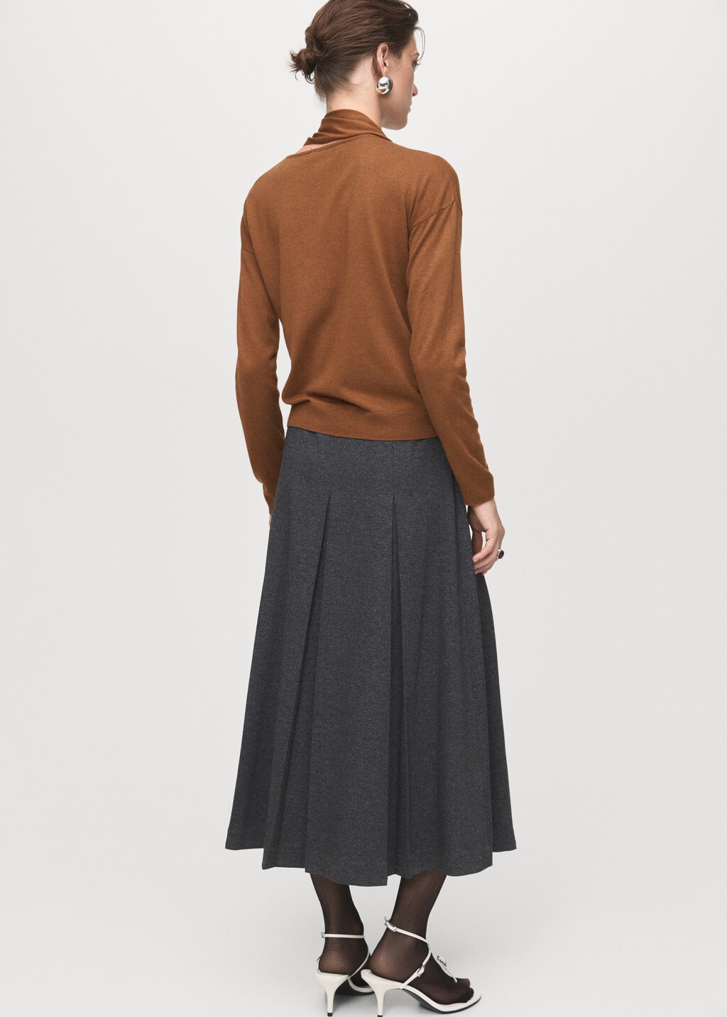 Mango Fine-knit sweater with scarf