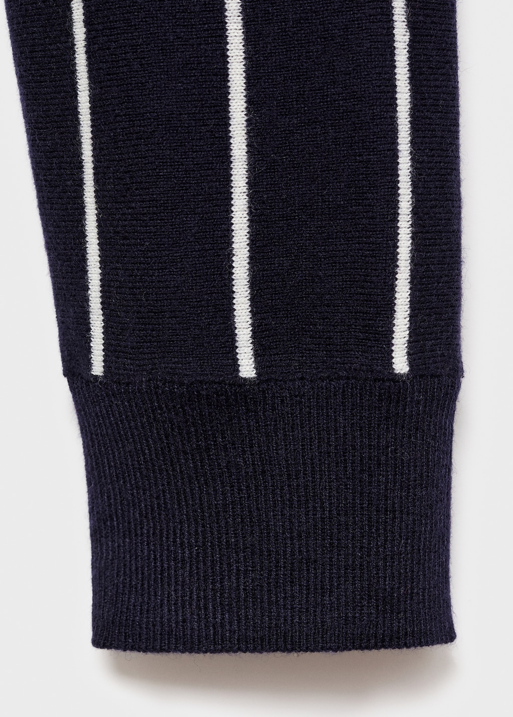 Striped polo-neck sweater