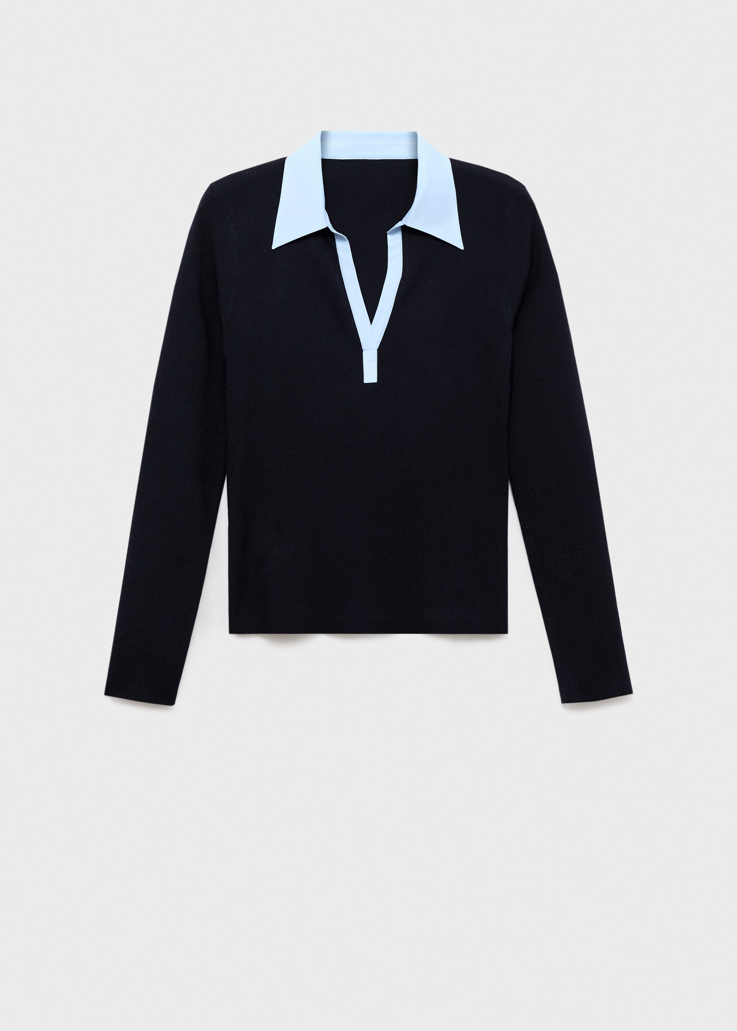 Combined shirt-collar sweater - Article without model