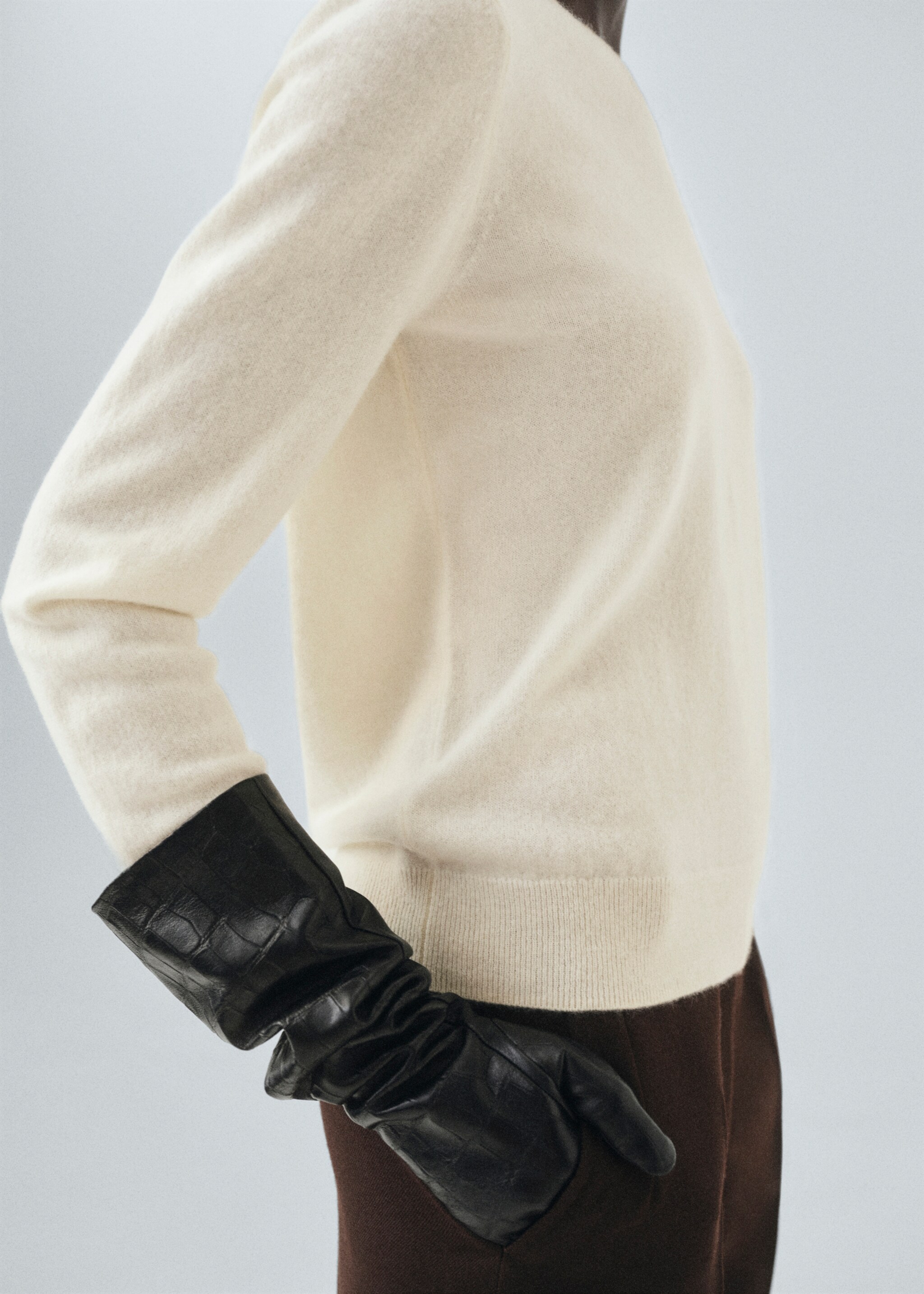 Pullover 100% Kaschmir - Detail des Artikels 6, Ecru. Ref: 17005830-00.