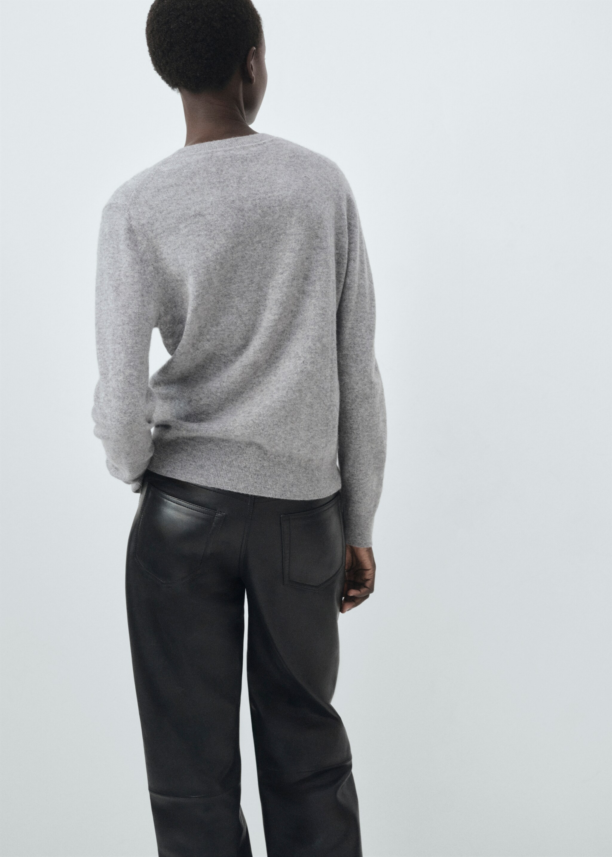 100% cashmere sweater - Reverse of the article, Medium Heather Grey. Ref: 17005830-00.