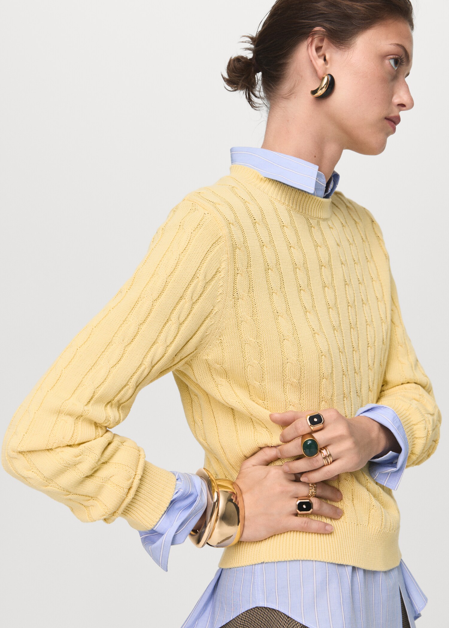 Jersey punto trenzado - Plano medio