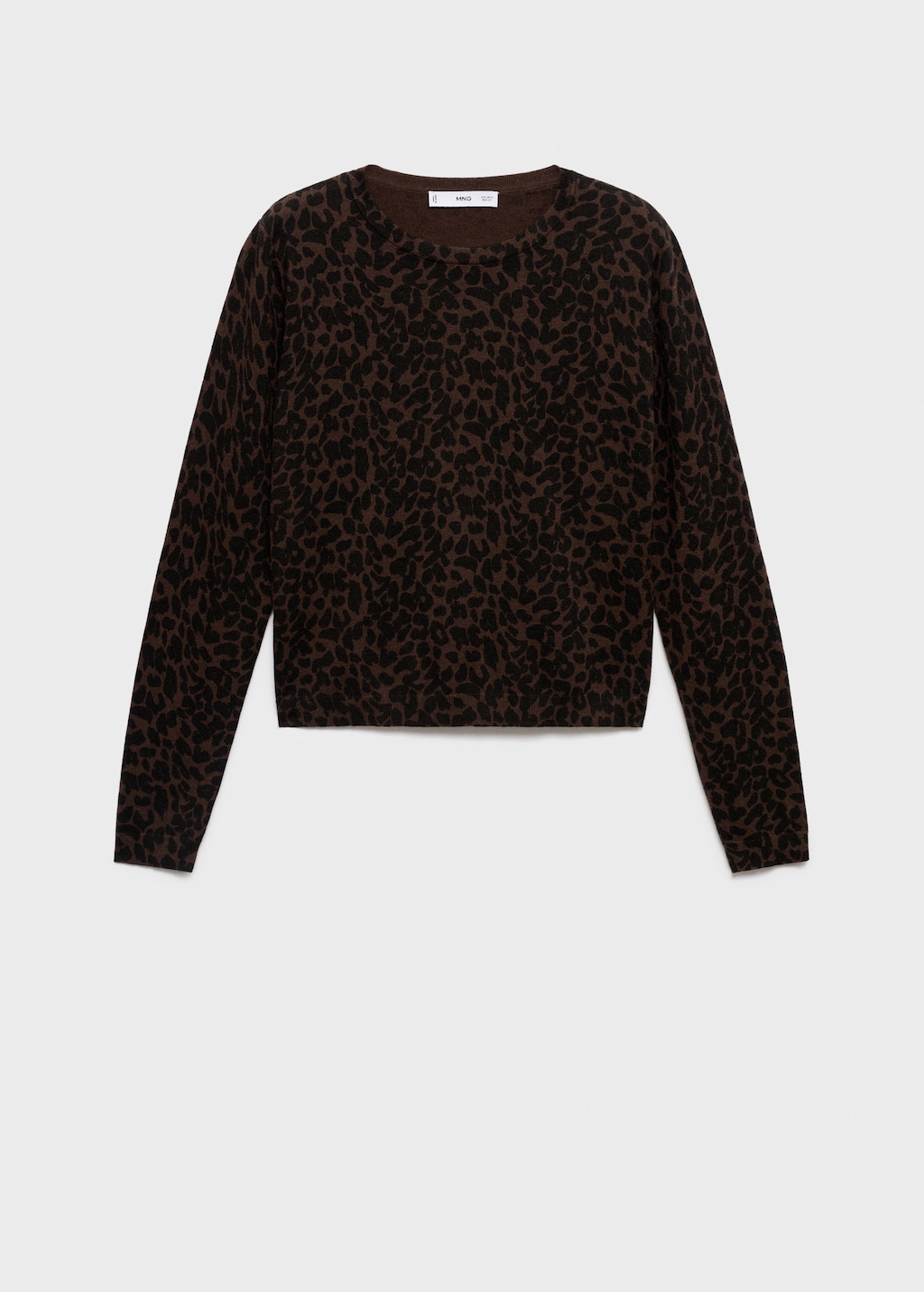 Mango Ribbed leopard-print sweater