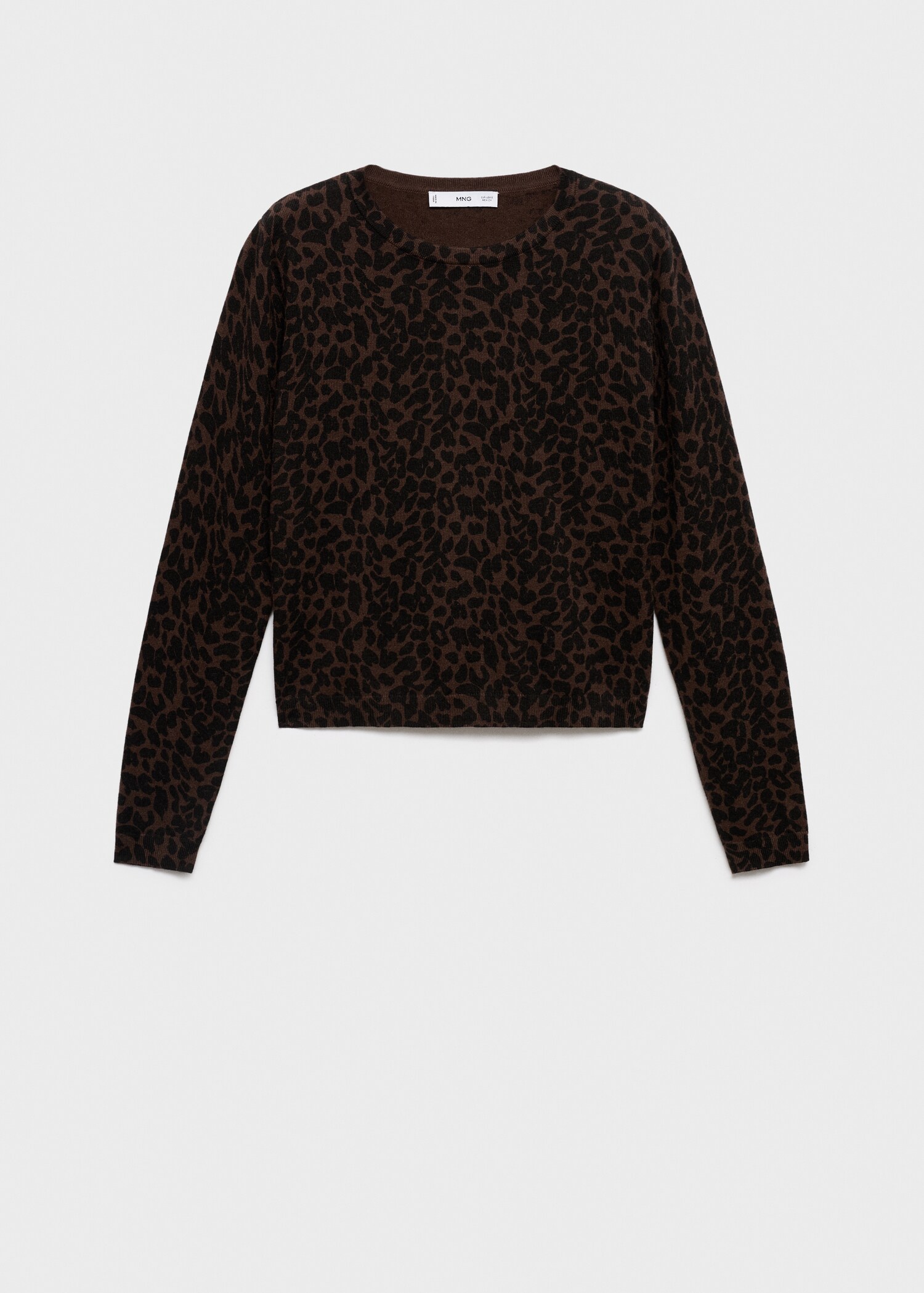Ribbed leopard-print sweater - Article without model