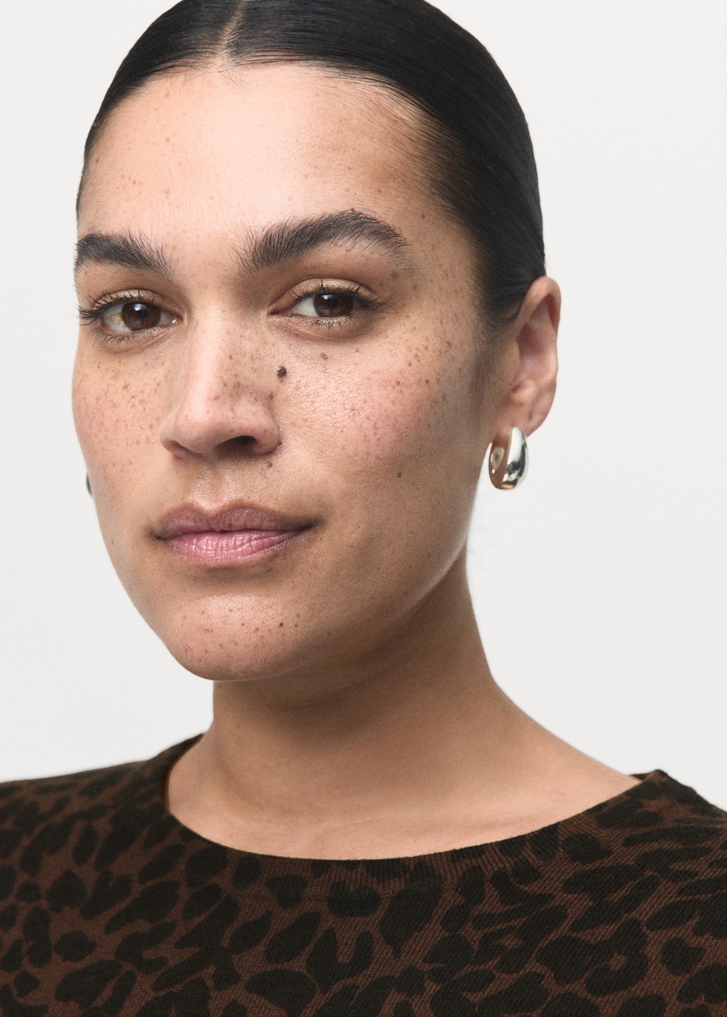 Mango Ribbed leopard-print sweater