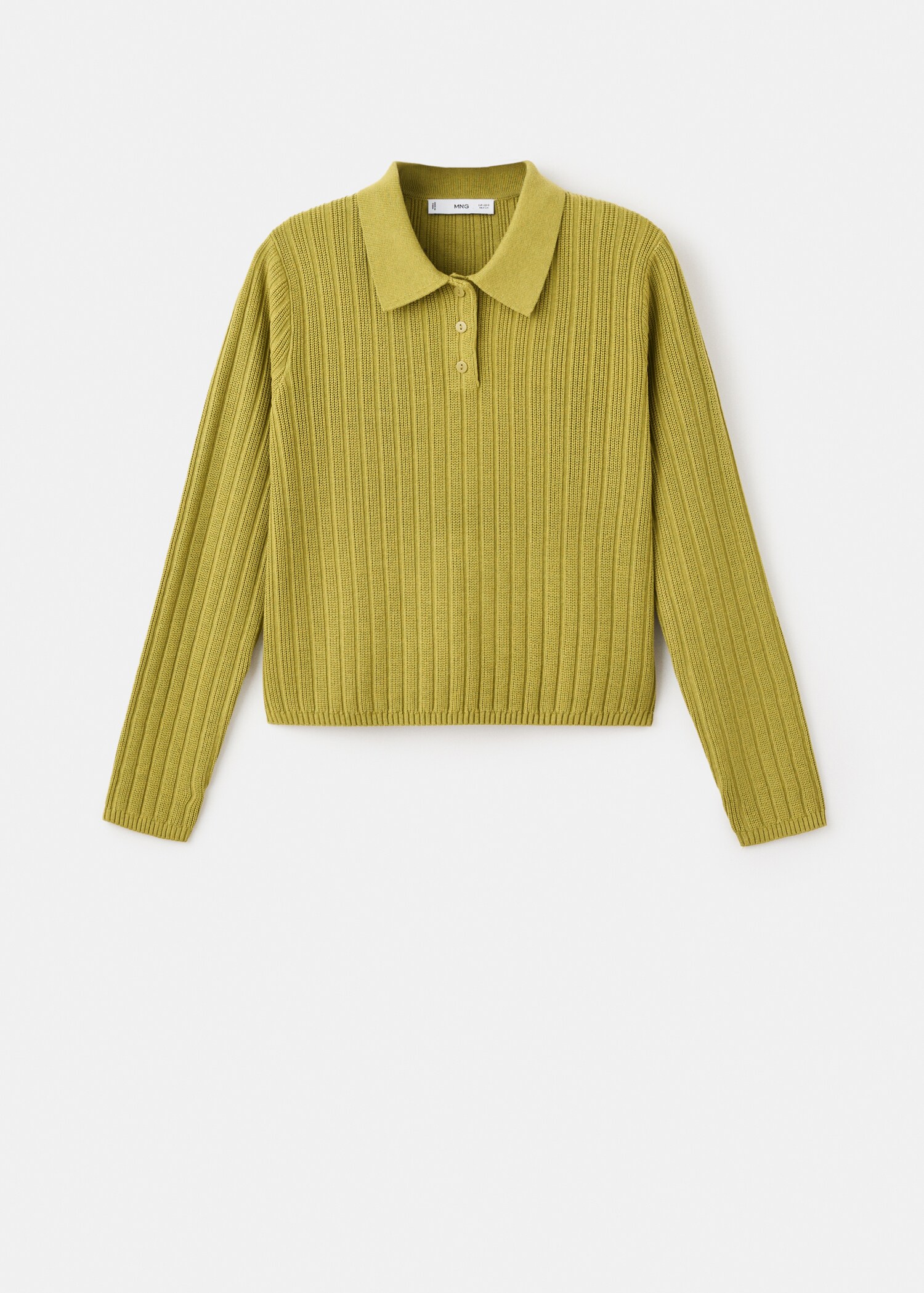 Polo-neck ribbed sweater - Article without model