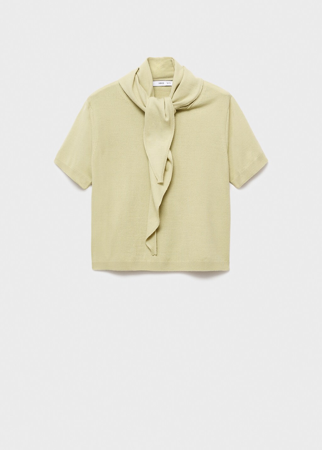 Mango Short-sleeved sweater with scarf