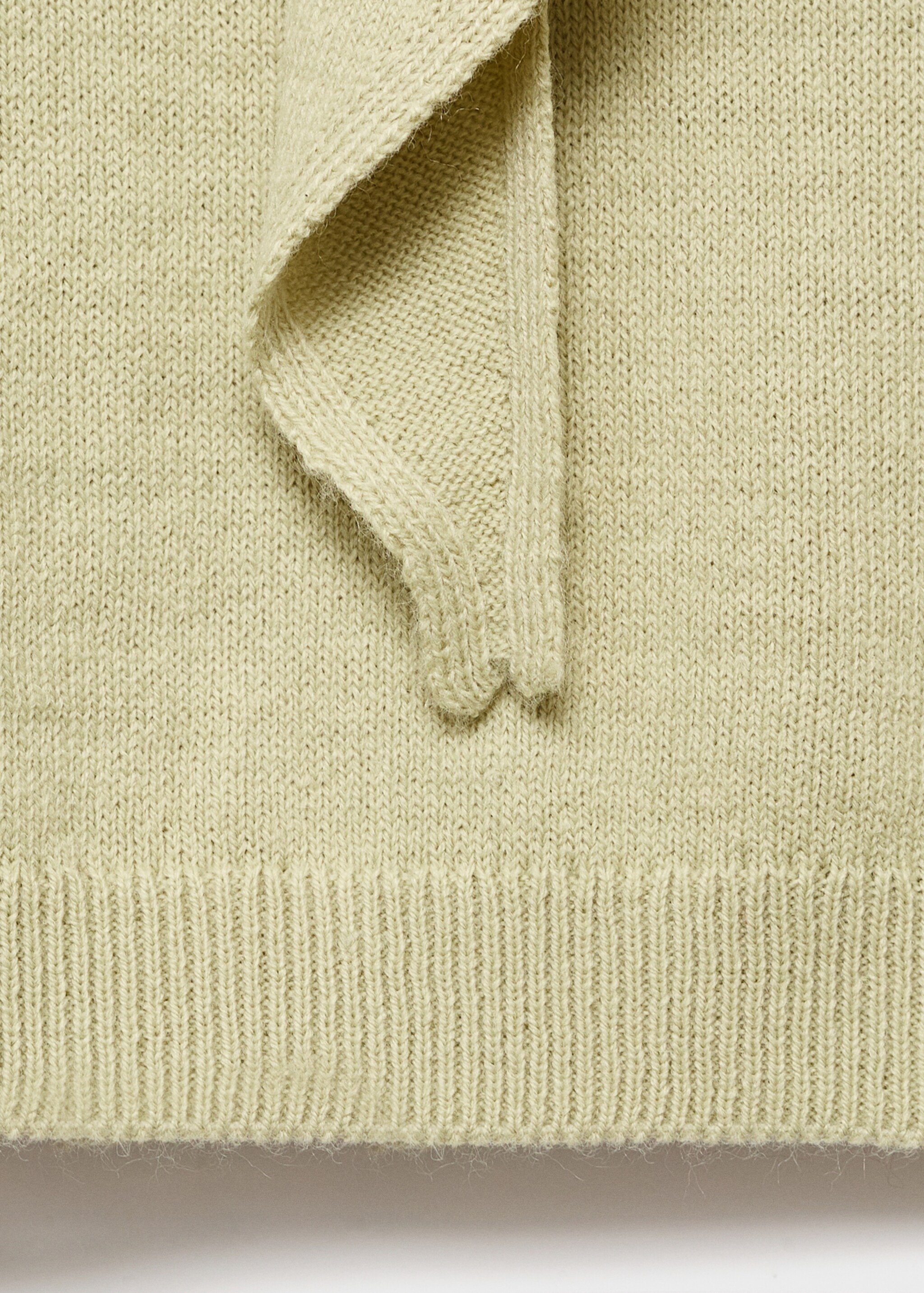 Short sleeve scarf sweater - Details of the article 0, Pastel Green. Ref: 17005836-00.