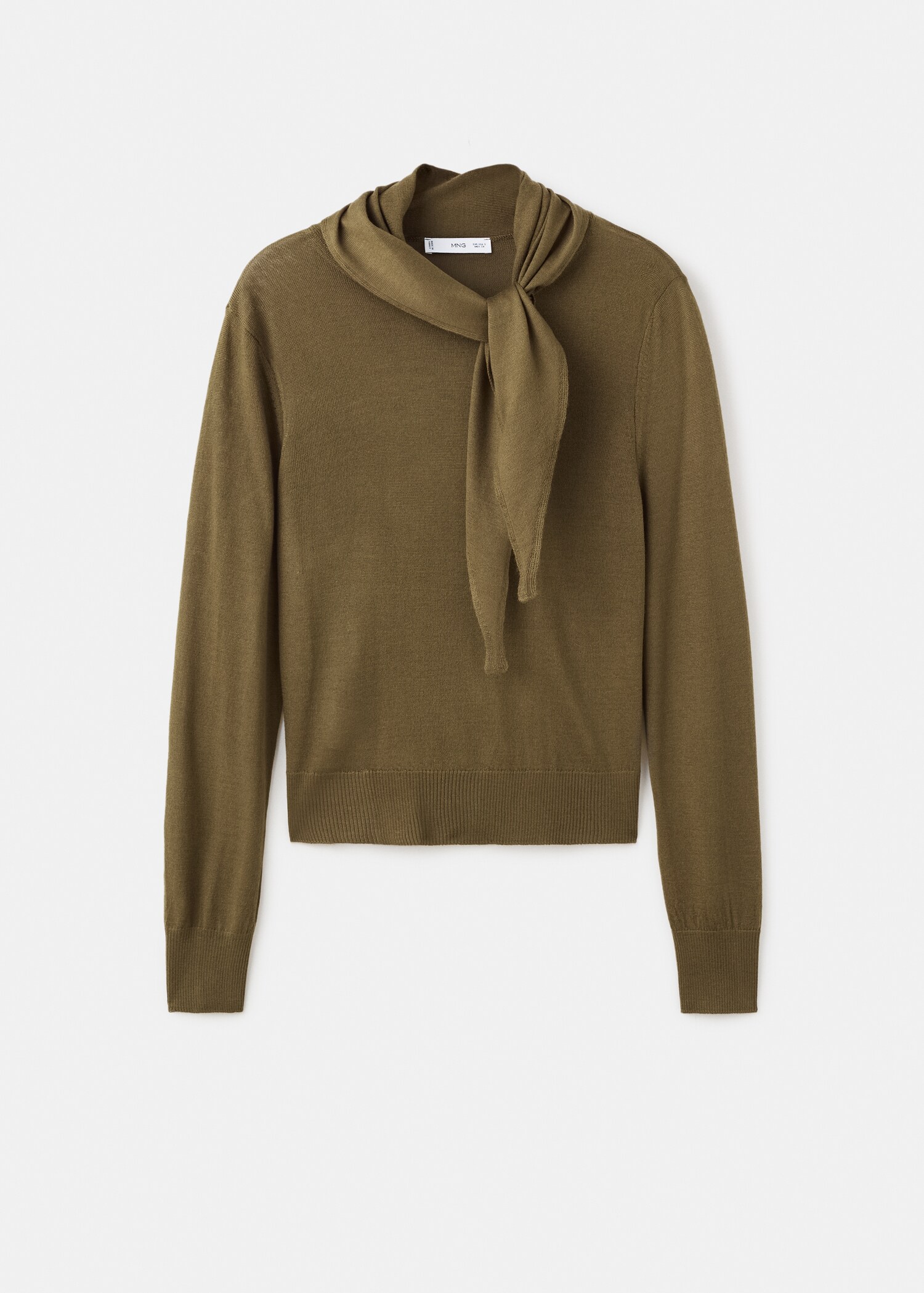 Pull col roulé avec nœud - Article sans modèle