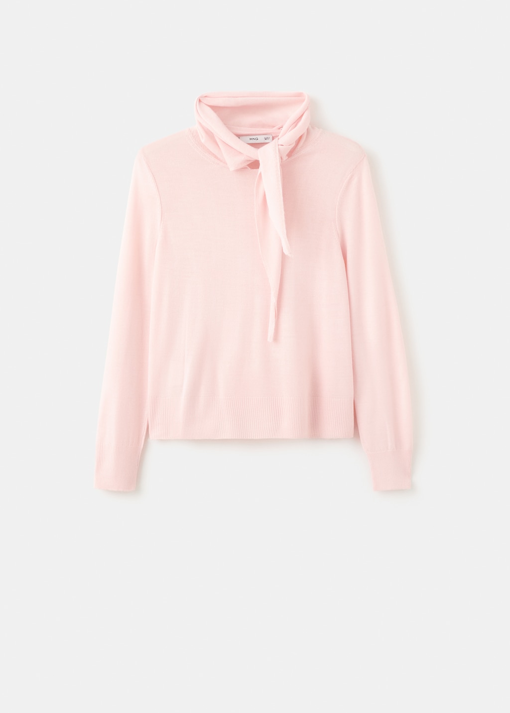 Mango Turtleneck sweater with knot