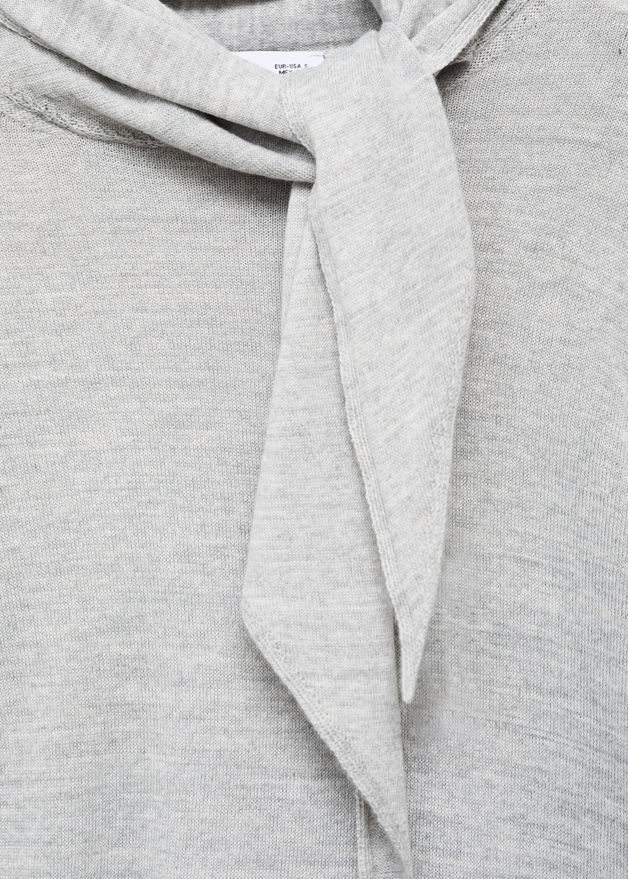Knotted turtleneck sweater - Details of the article 8, Grey. Ref: 17005837-00.
