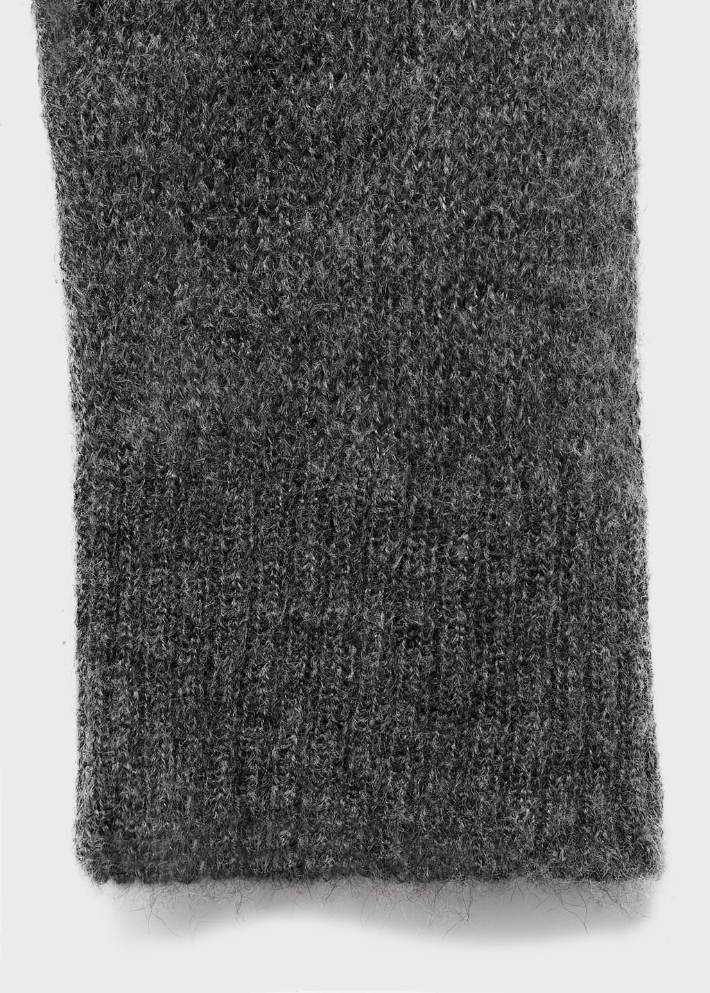 Semi-transparent polo-neck sweater