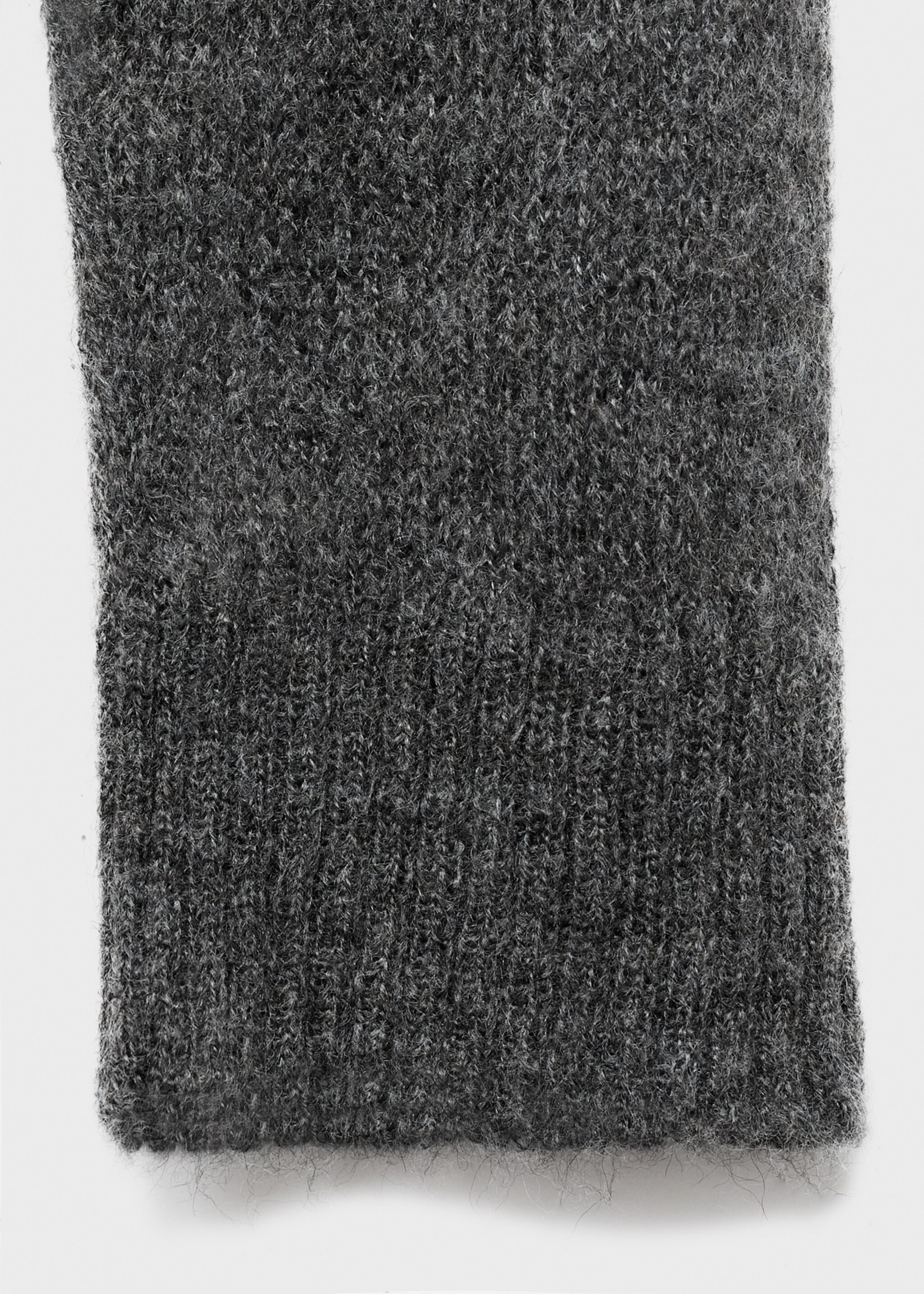 Semi-transparent polo-neck sweater - Details of the article 0, Grey. Ref: 17005838-00.