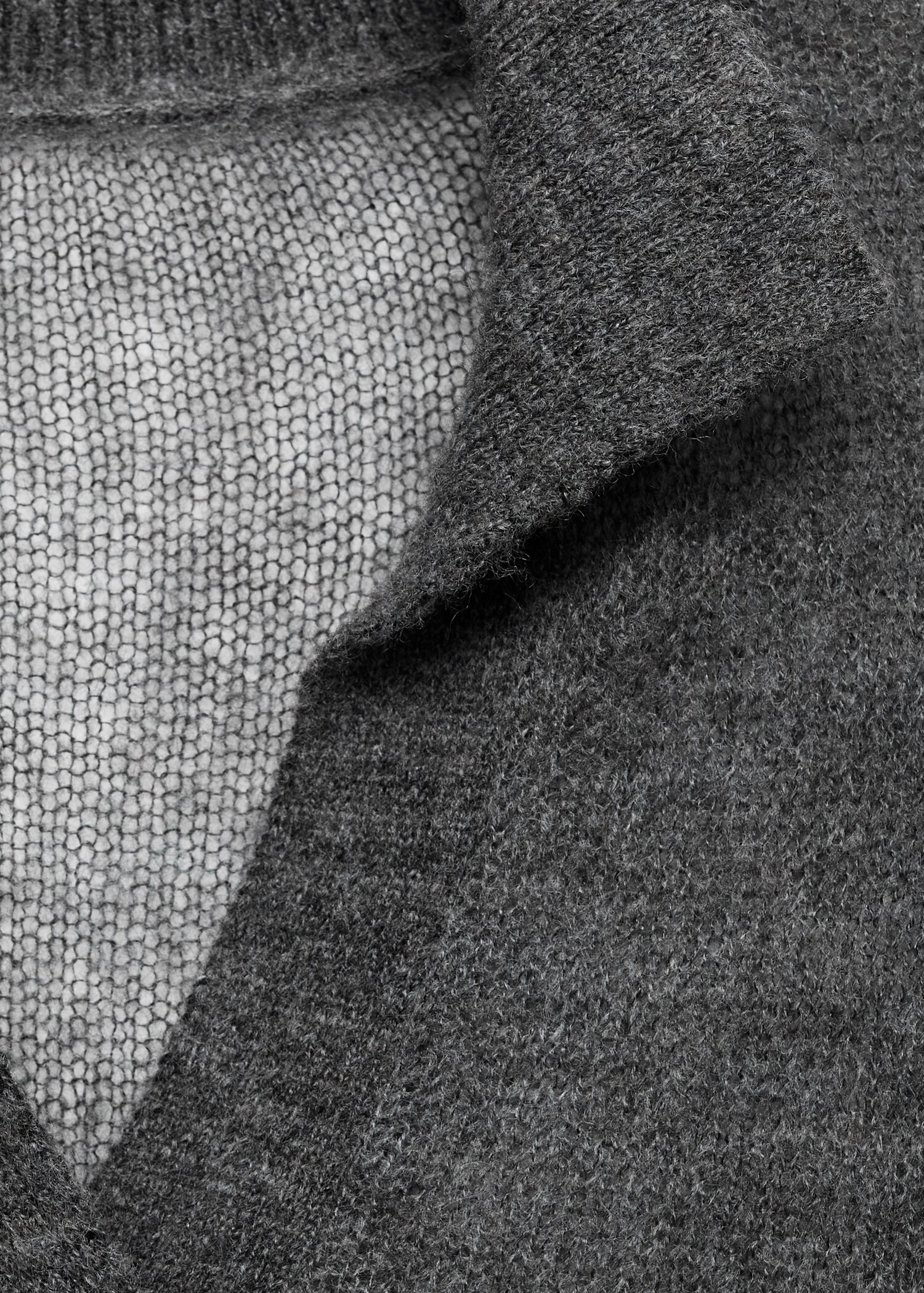 Semi-transparent polo-neck sweater - Details of the article 8