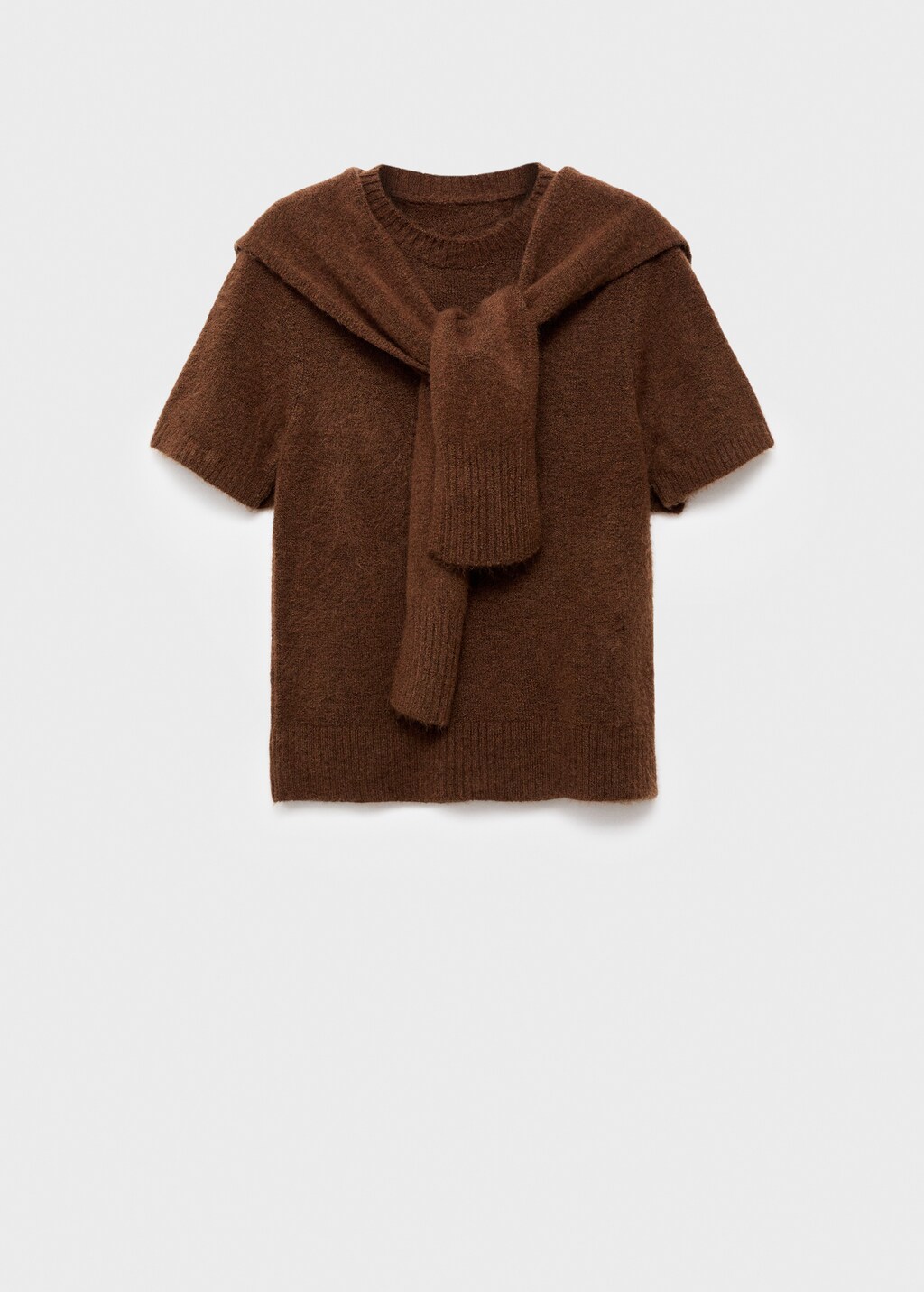 Mango Short-sleeved combined sweater