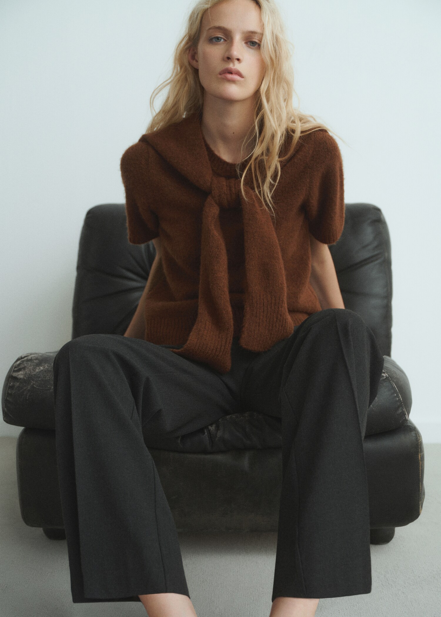 Short-sleeved combined sweater - Details of the article 2