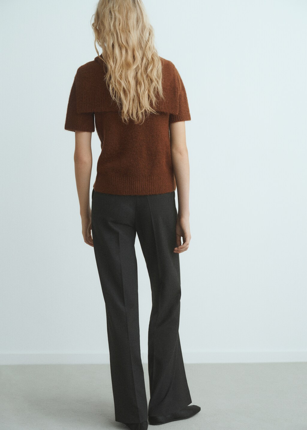 Mango Short-sleeved combined sweater