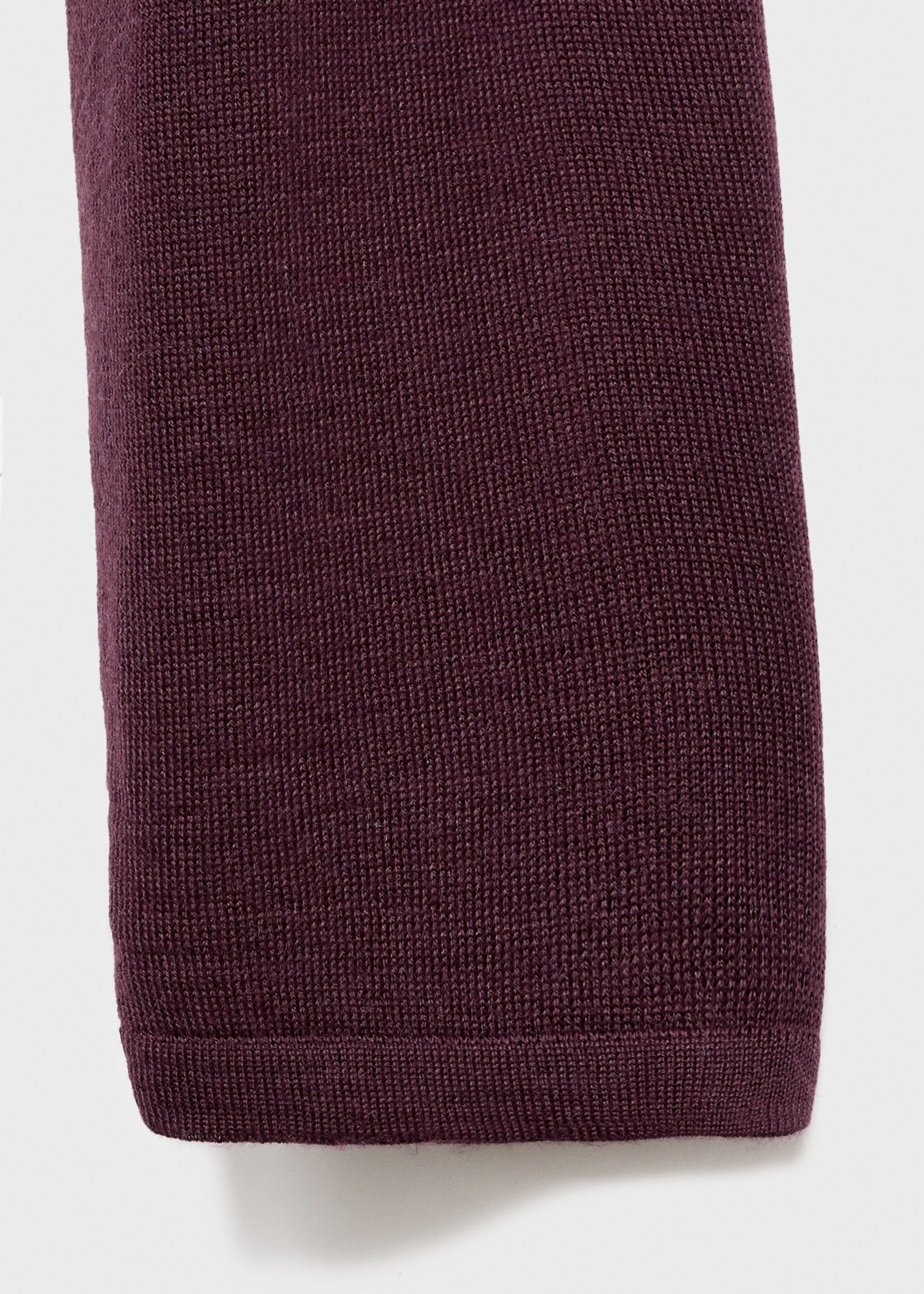 Fitted sweater with draped neckline - Details of the article 0, Wine. Ref: 17005840-00.