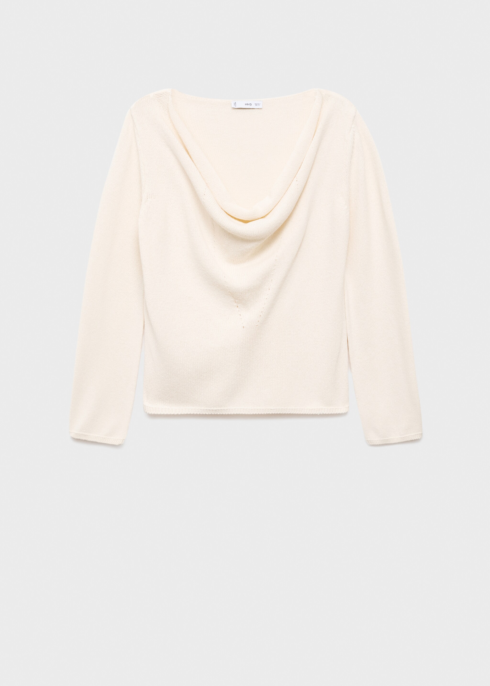 Cowl neck sweater - Article without model, Ecru. Ref: 17005841-00.